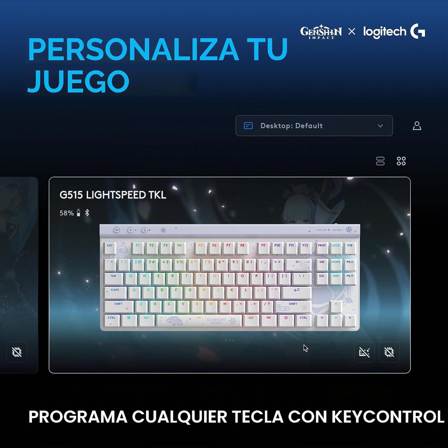 Logitech G Teclado para juegos con cable 515 TKL (táctil) - Genshin...