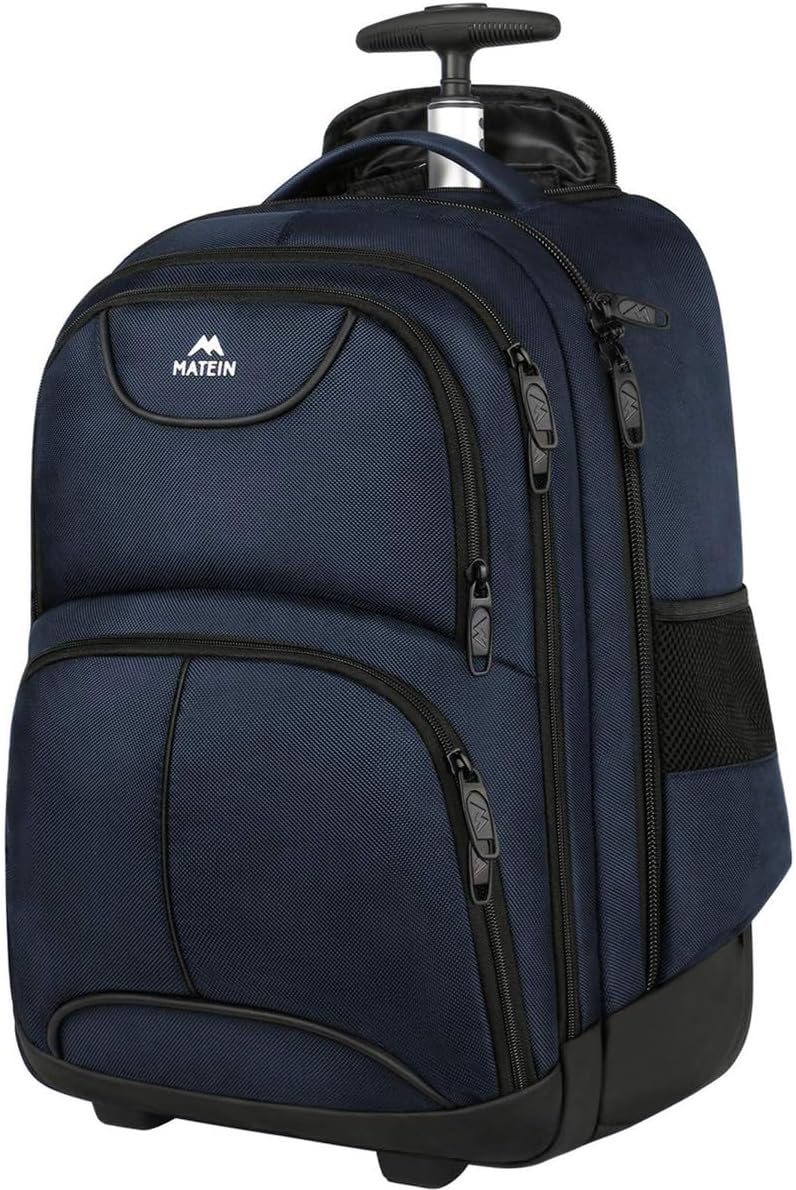 MATEIN - Mochila con ruedas, mochila para portátil con ruedas | Fit...