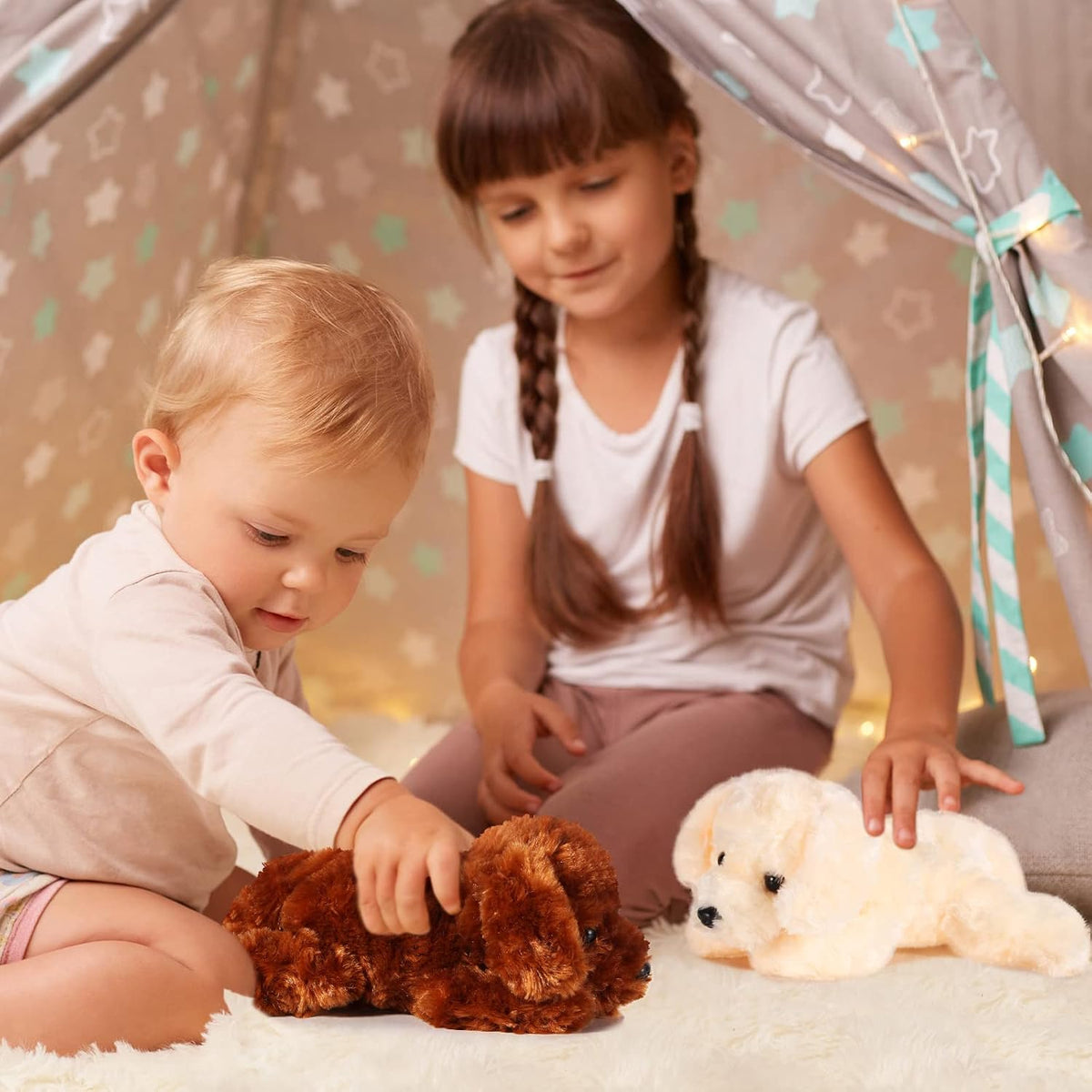 Harrycle 6 piezas de animales de peluche de 8 pulgadas para perros...