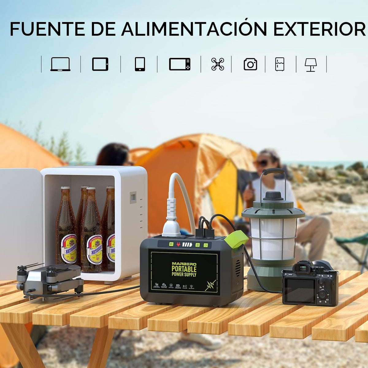 MARBERO - Estación de energía portátil, 88 Wh, batería de litio, ge...