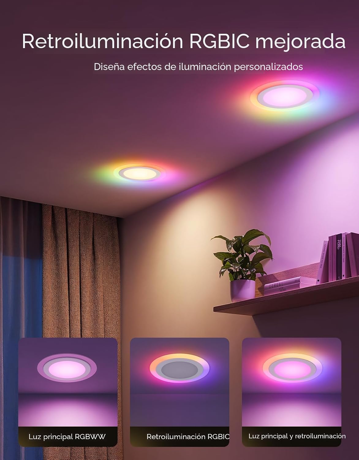 Govee Iluminación empotrable inteligente de 6 pulgadas, luz LED emp...