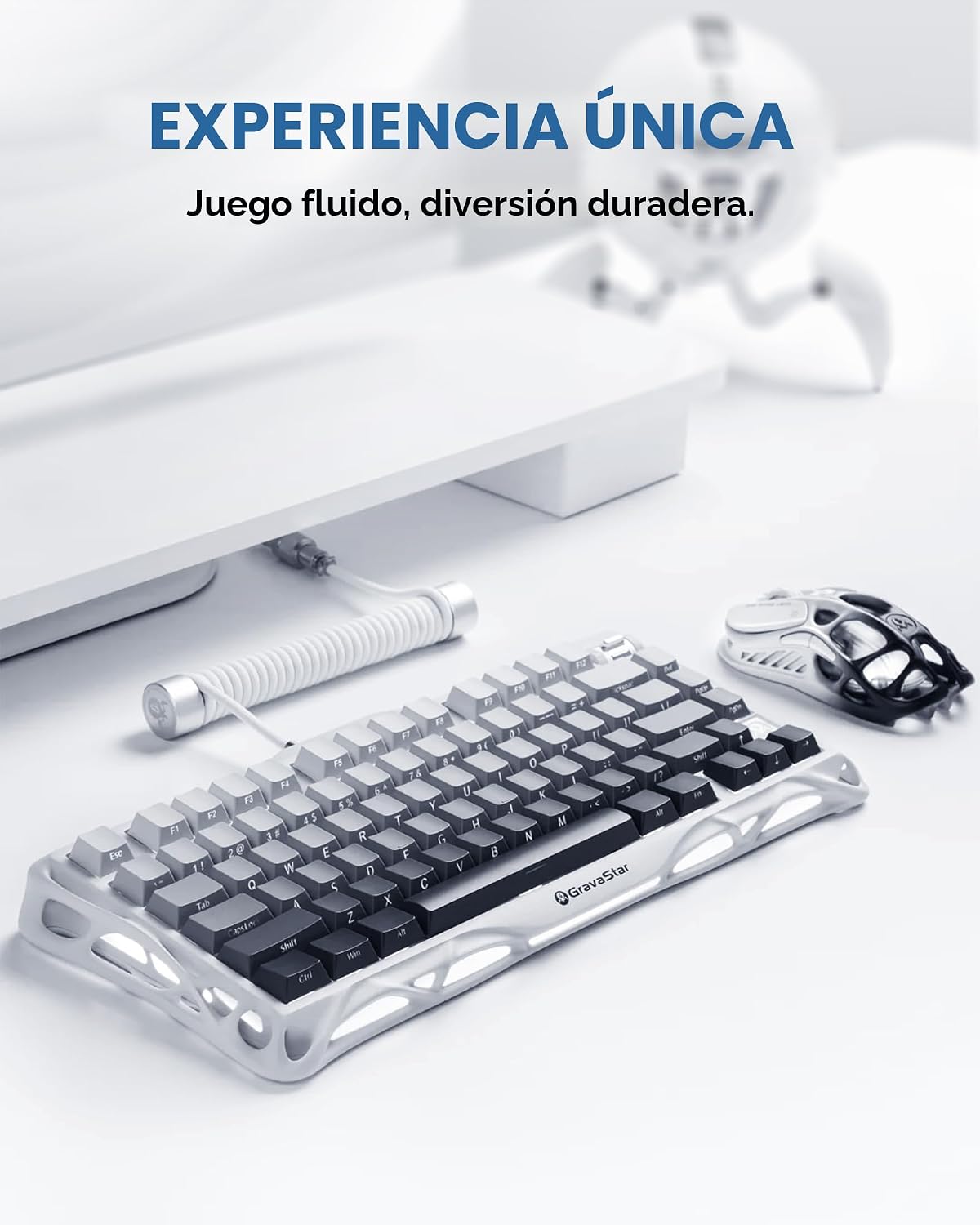 GravaStar Teclado mecánico inalámbrico Mercury K1 75% para juegos,...