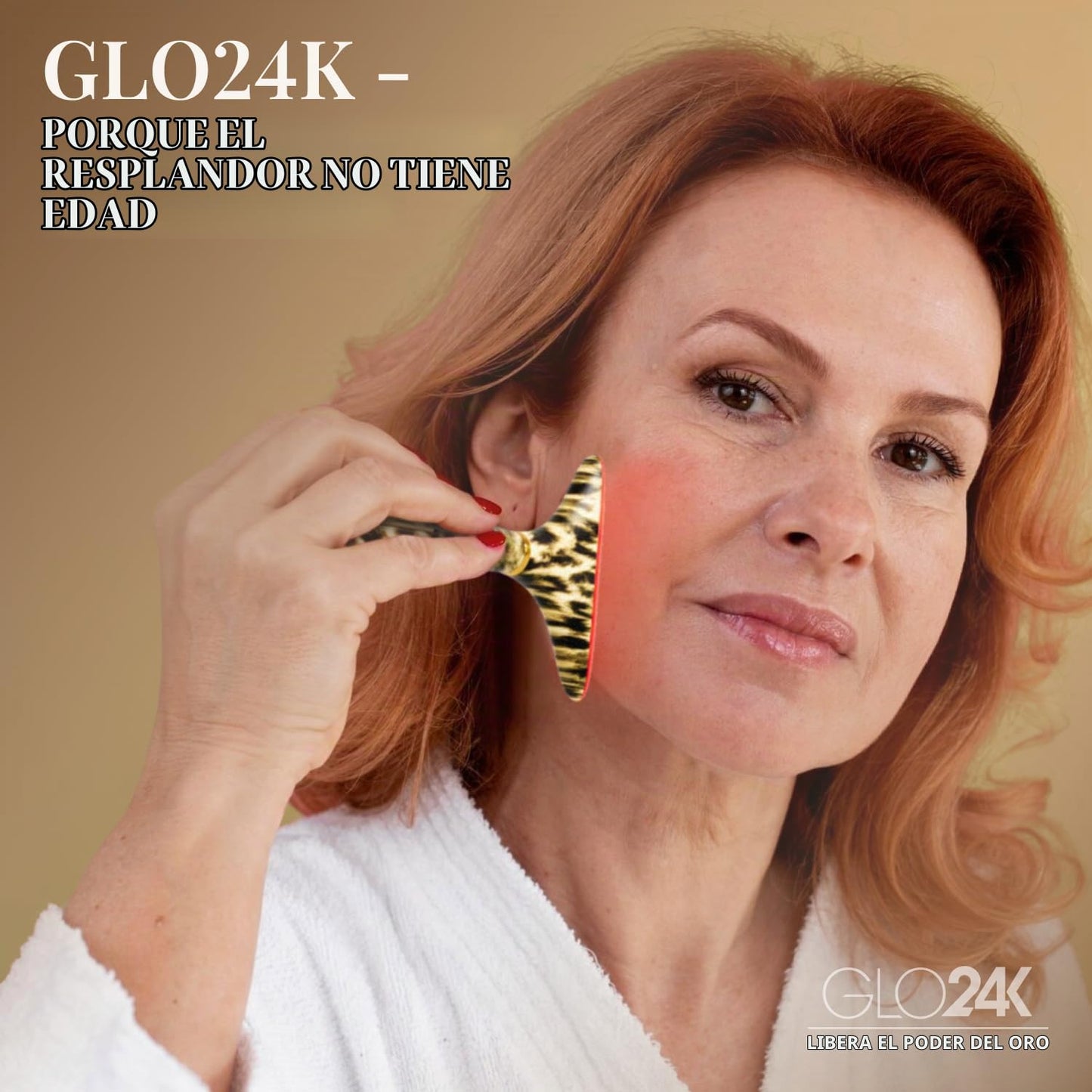 GLO24K Luz Roja para Cara y Cuello Dispositivo de Belleza \u2013 Ac...