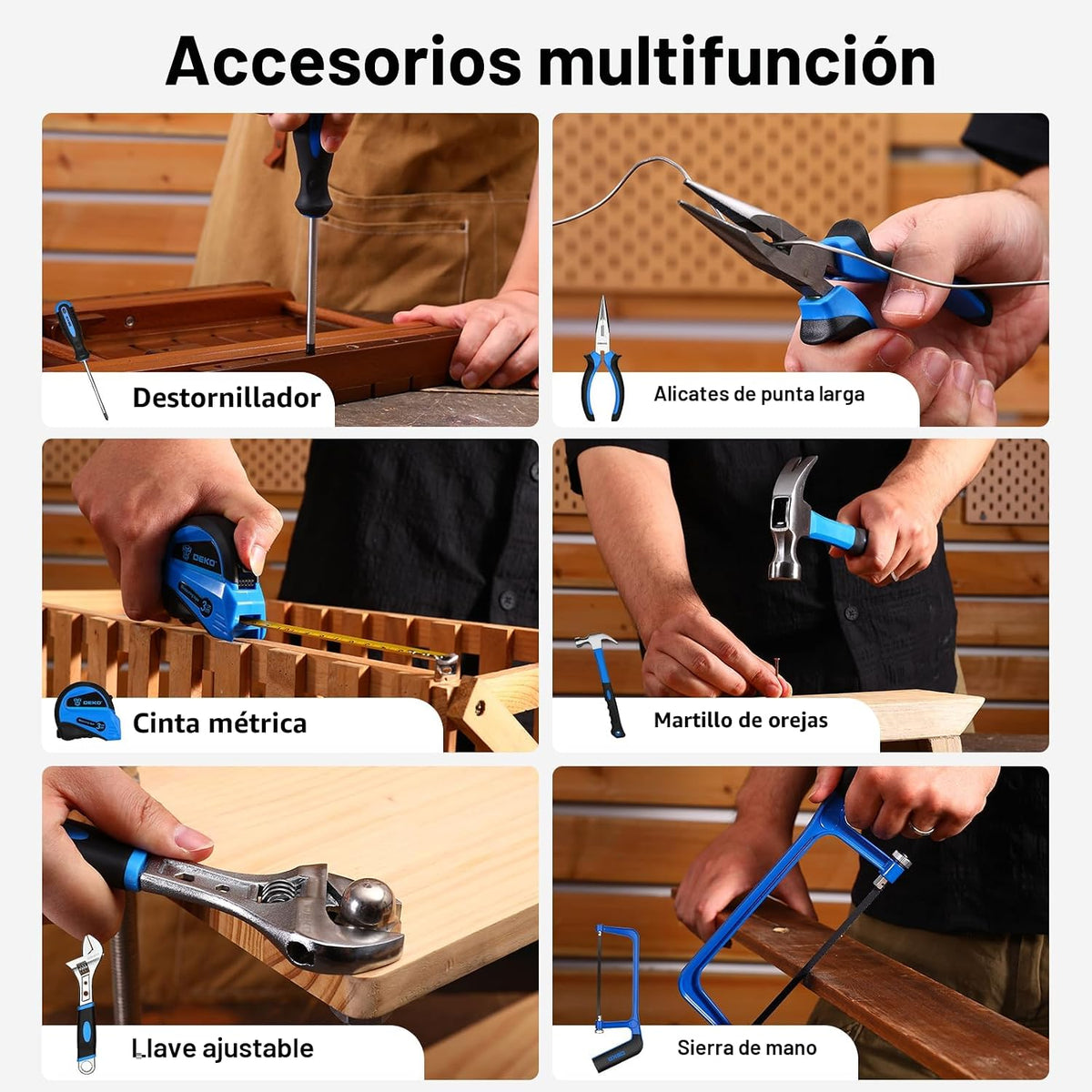 Juego de herramientas: Kit de herramientas con taladro inalámbrico...
