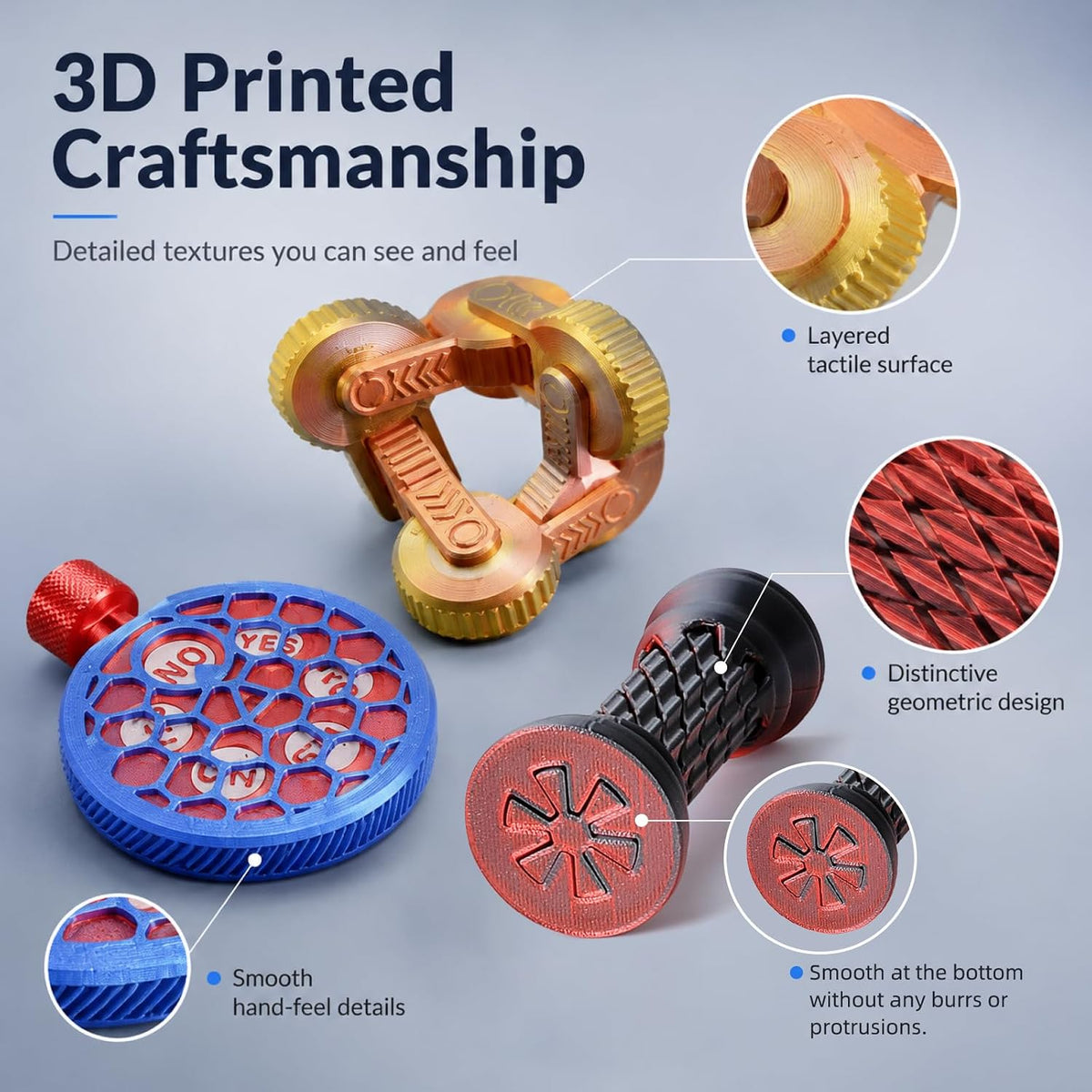 MIZPLAY Juguetes sensoriales impresos en 3D, juguetes sensoriales t...