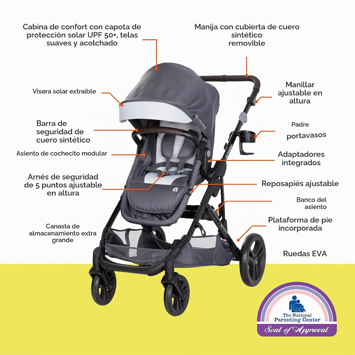 Baby Trend Morph Sistema de Viaje de Cochecito Modular Individual a...