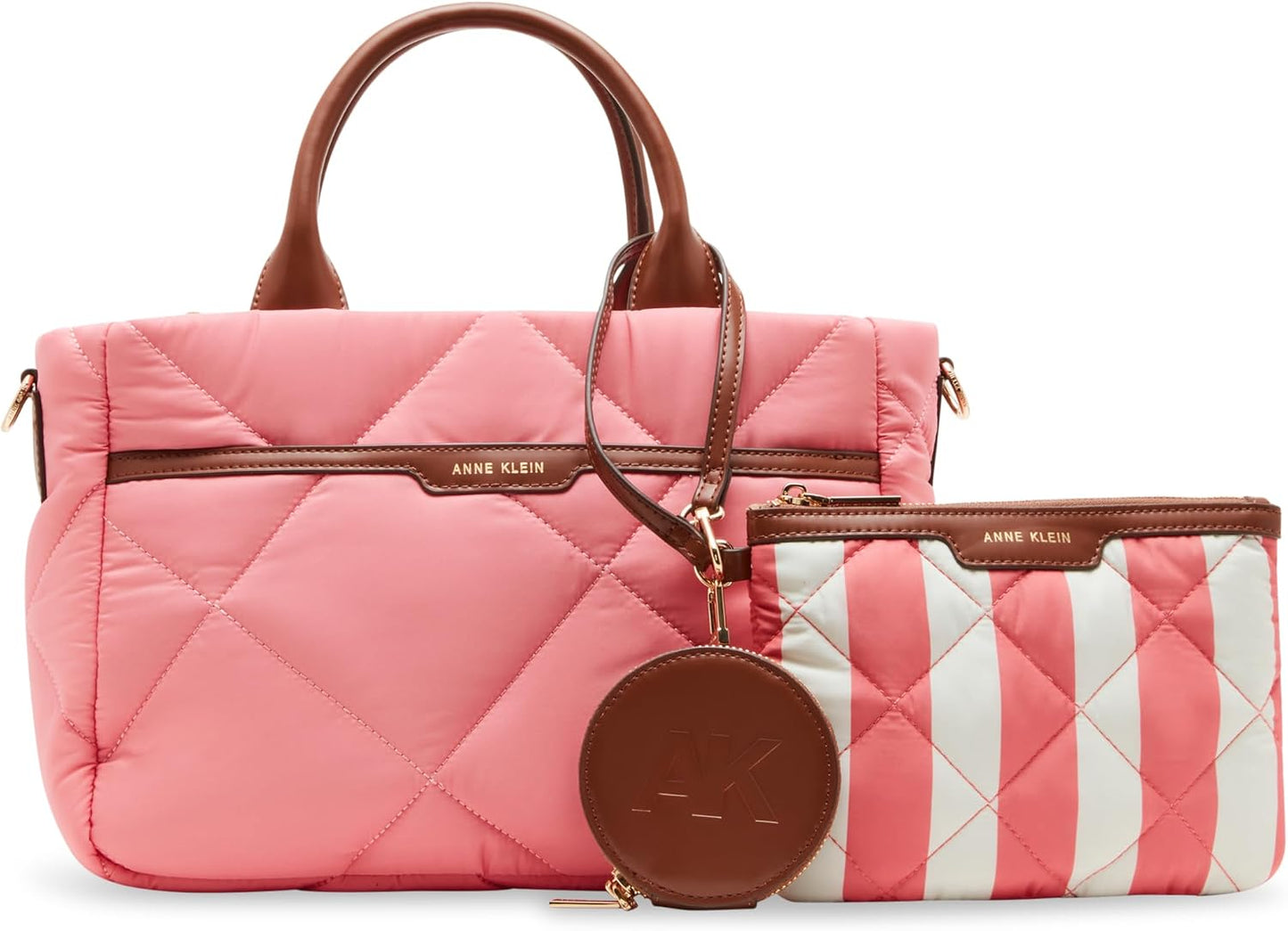 Anne Klein Bolso satchel Anne Klein Ew de nailon acolchado para muj...