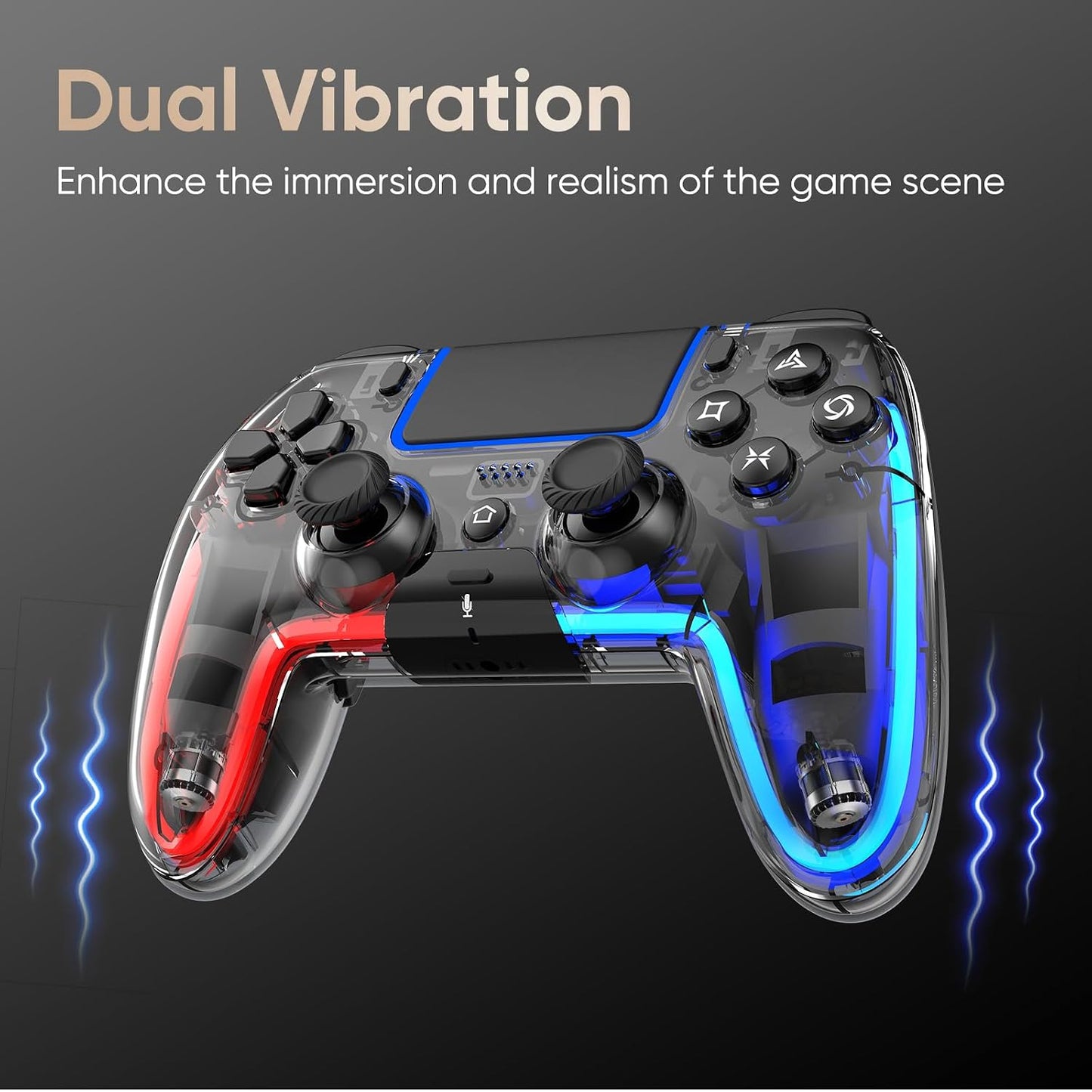 Controlador LED BETMI para PS5, Pro\/Slim\/Android\/MAC\/Steam Deck...