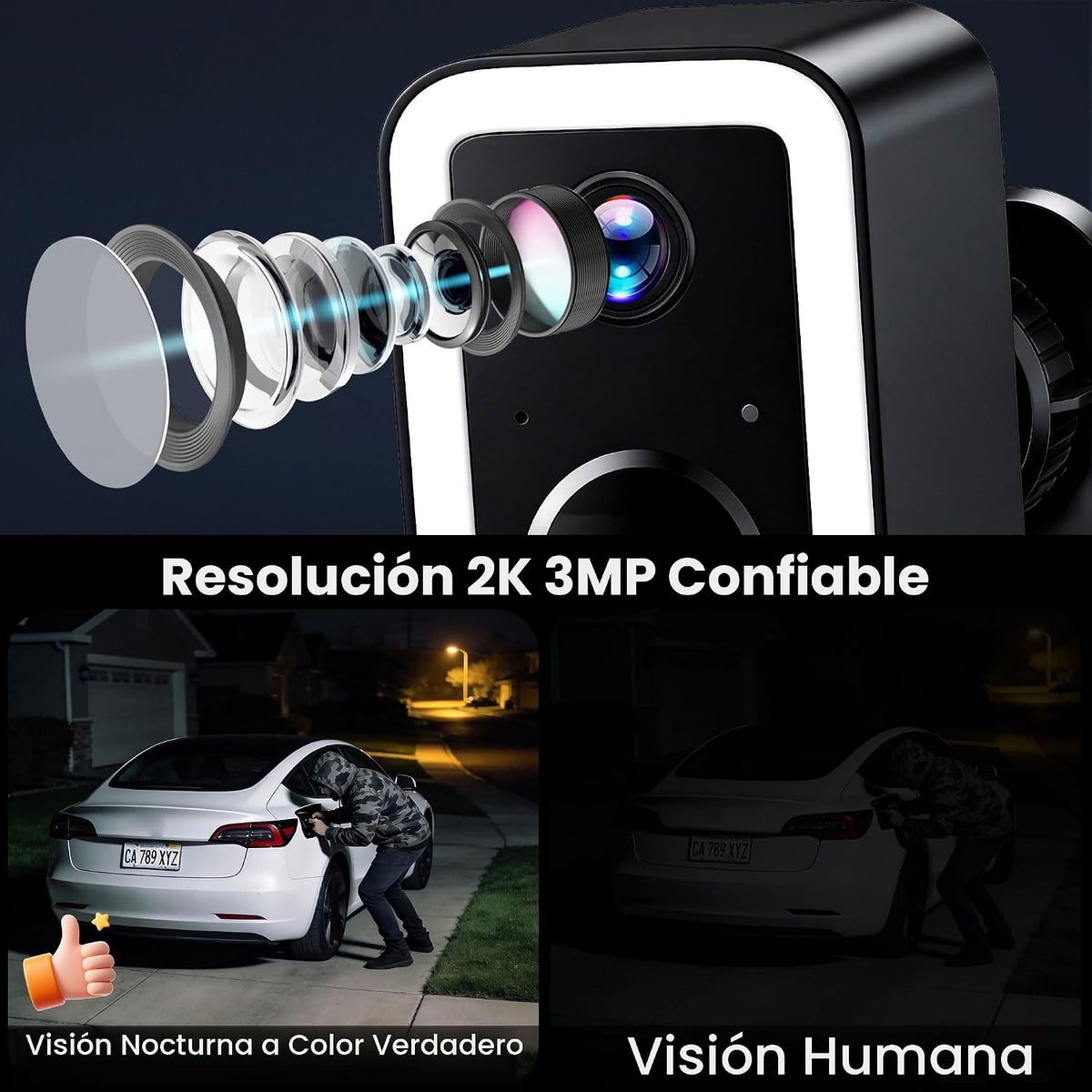 Cámaras de seguridad 2K actualizadas 2026 inalámbricas para exterio...
