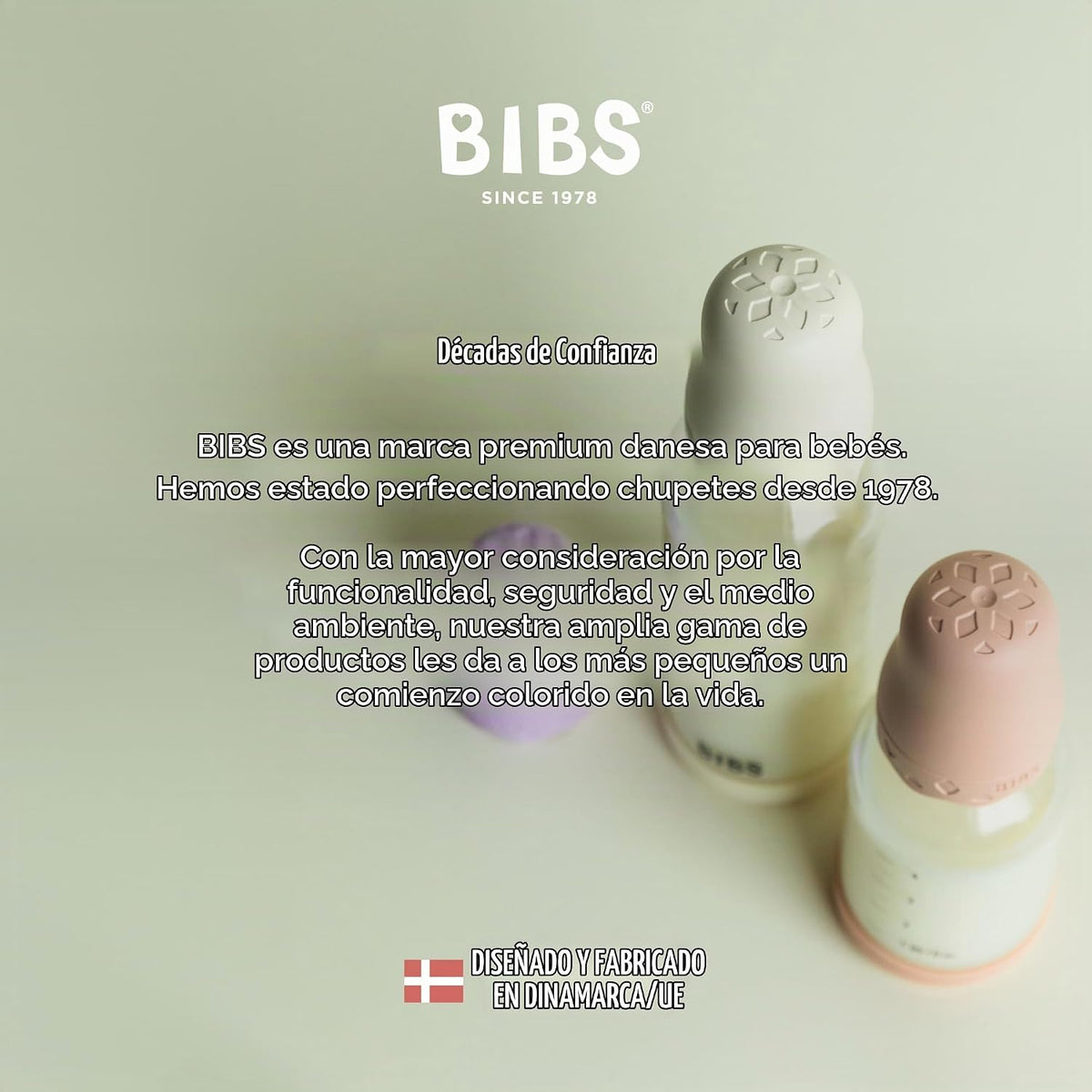 BIBS - Biberón de cristal bohemio, 4.06 onzas, paquete de 1, pezón...