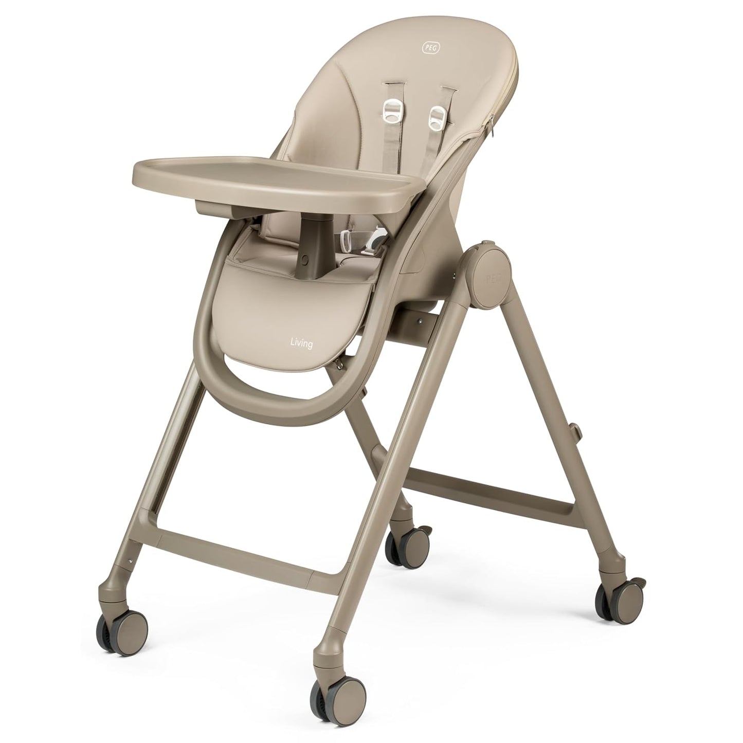 PEG Living, Grow with Baby Silla alta plegable, color arena espacia...