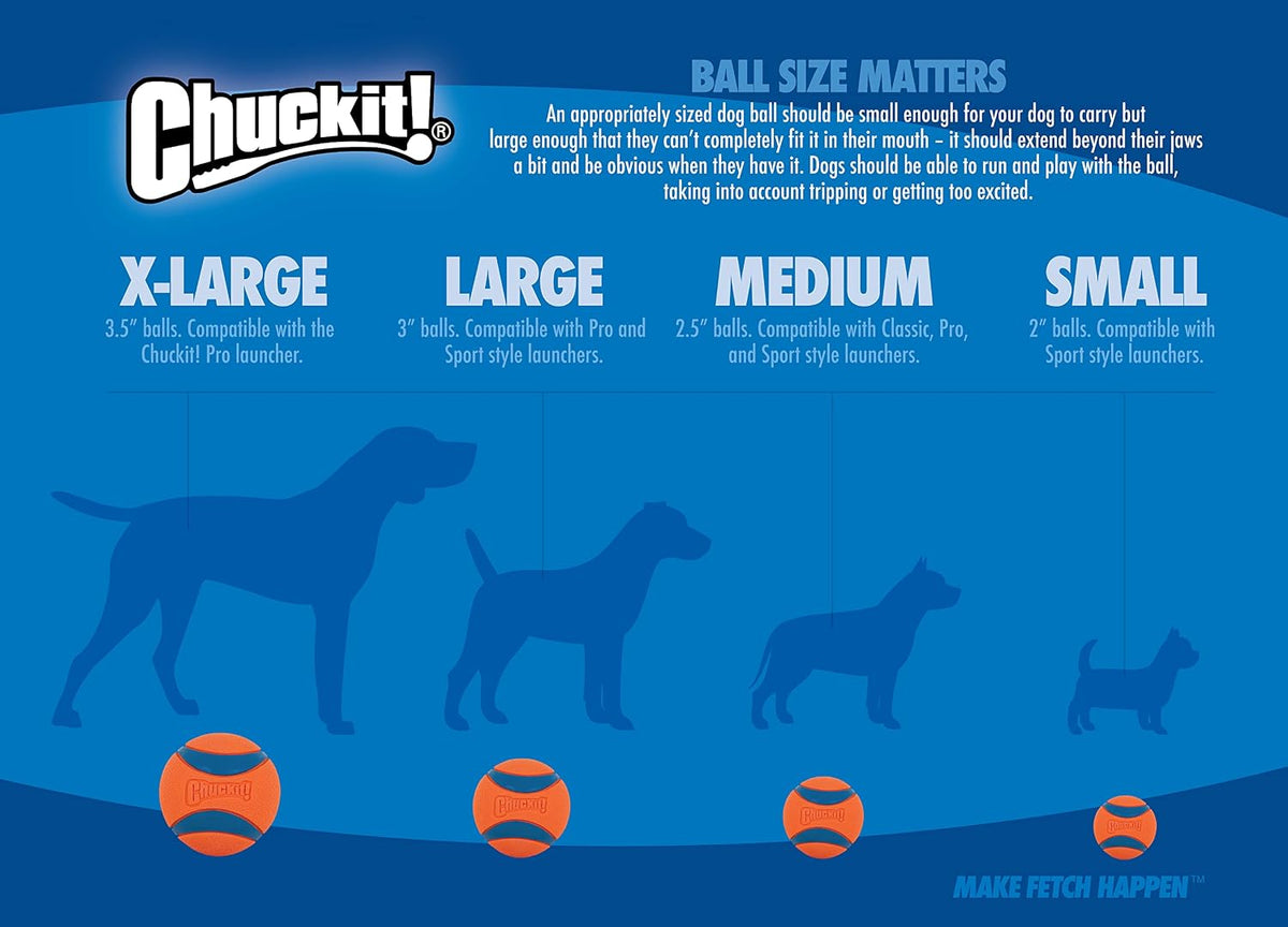 Chuckit! Pelota ultra chirriante para perros, juguete extra grande...