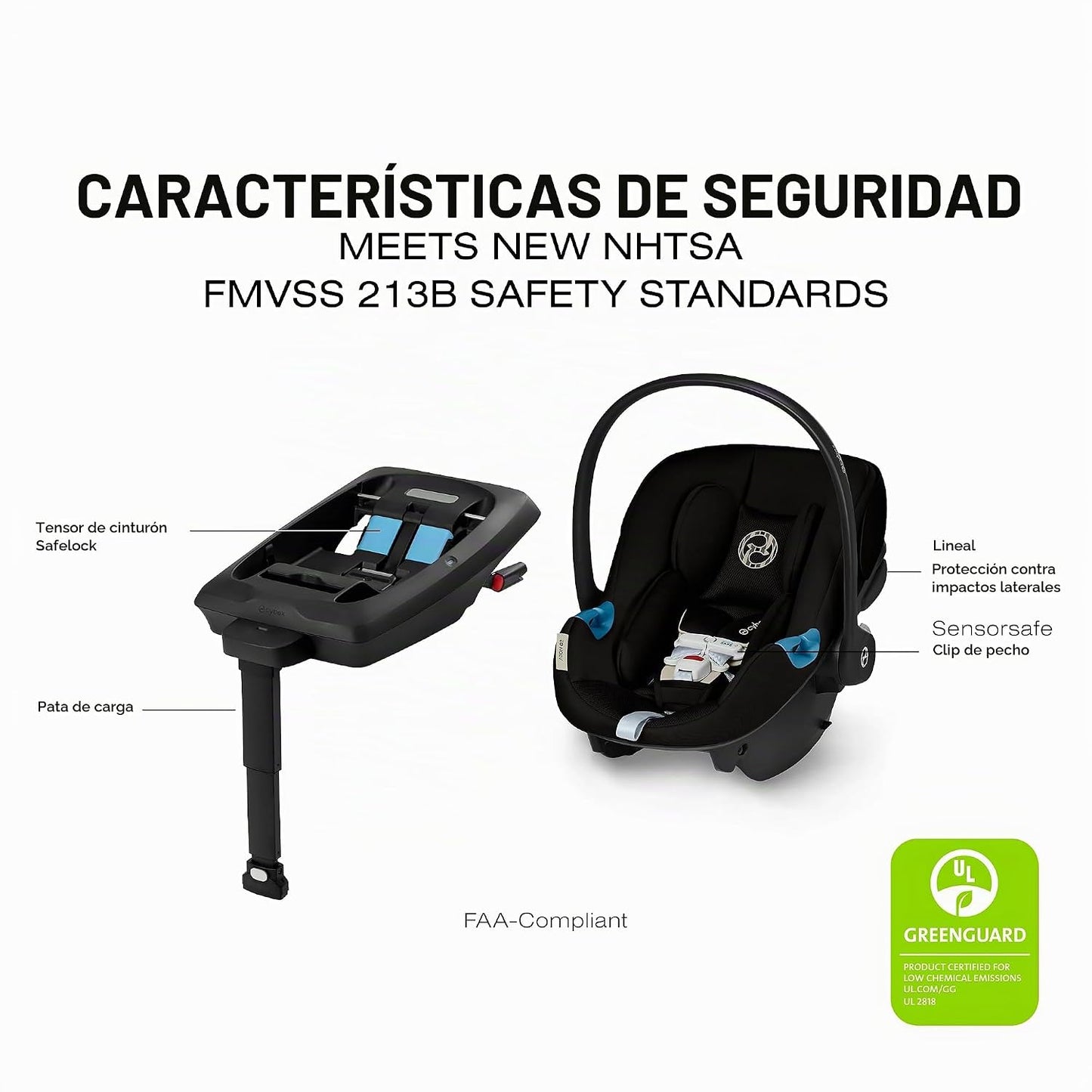 Cybex Aton G2 con asiento para automóvil infantil con base de patas...