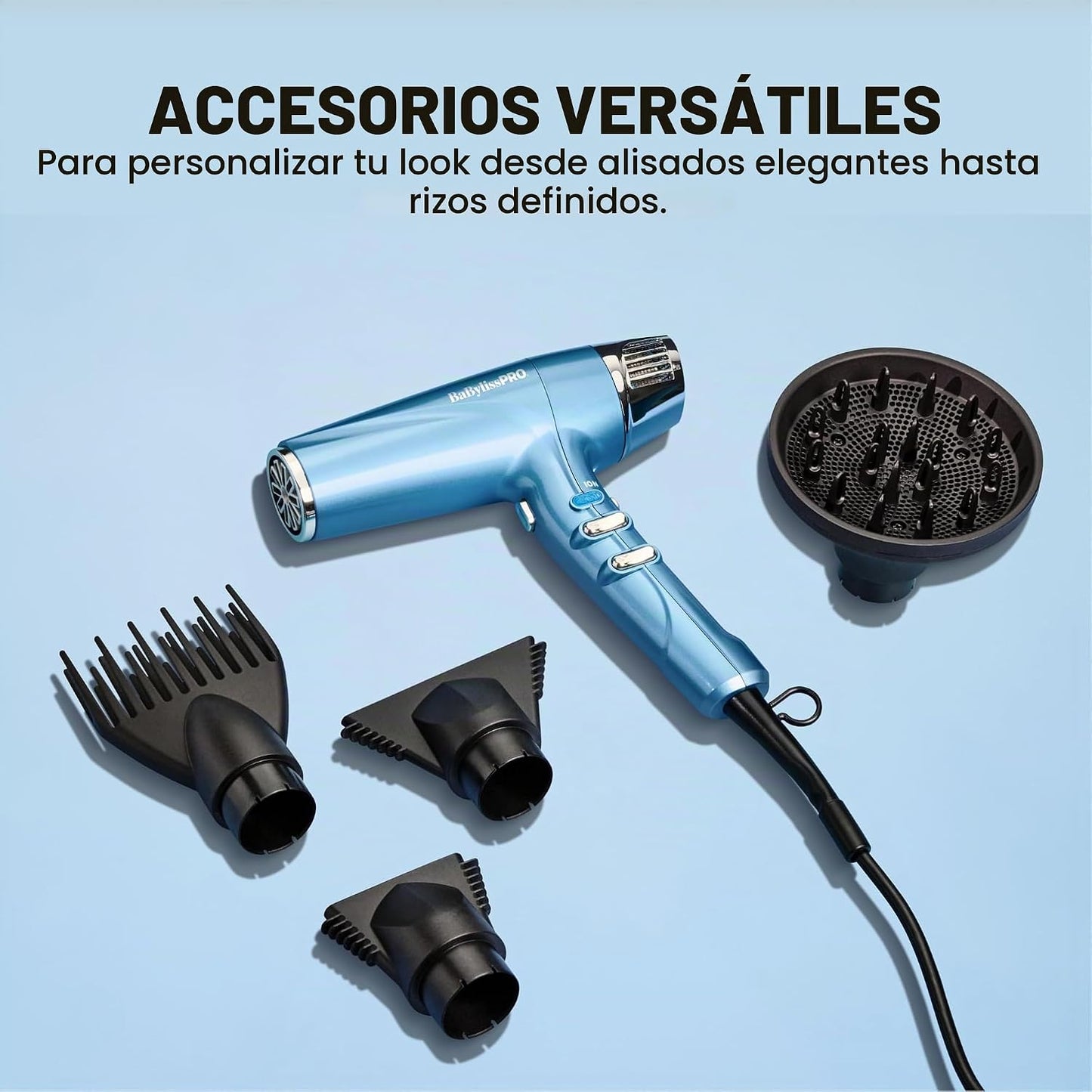 Secador de pelo BabylissPRO Nano Titanium, secador profesional de 1...