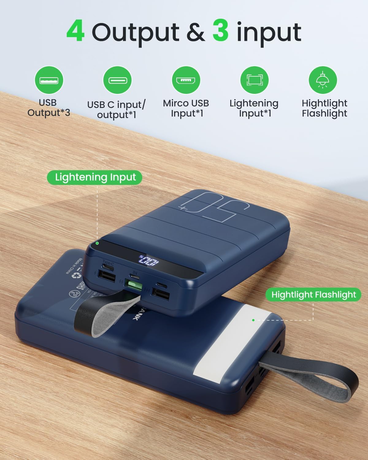 DAOLOT Cargador Portátil Banco de Energía 50000mAh Carga Rápida 22....