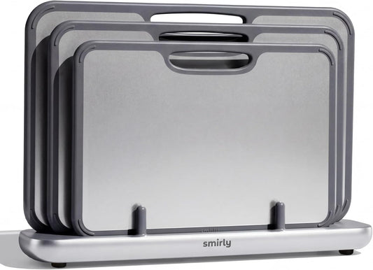 SMIRLY Tabla de cortar de titanio para cocina, juego de tablas de c...