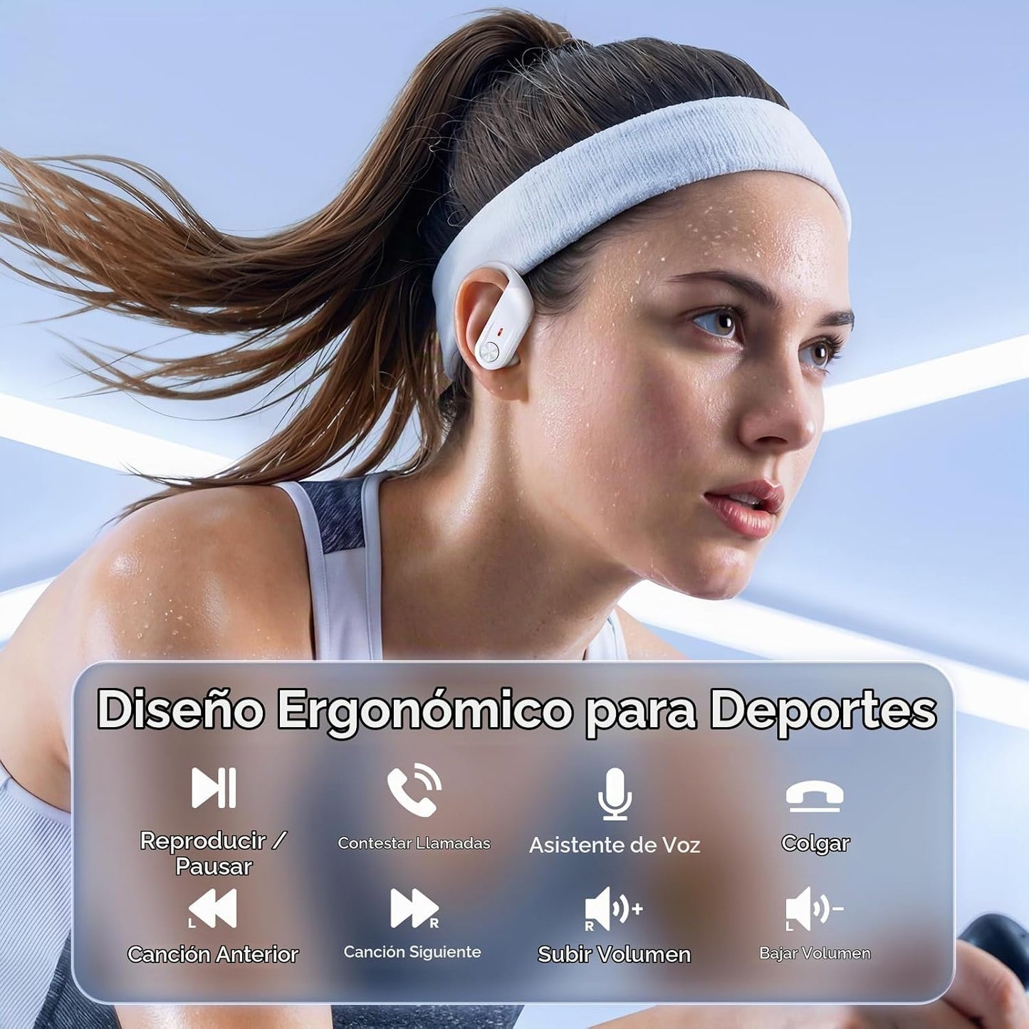 Auriculares inalámbricos híbridos con cancelación activa de ruido,...