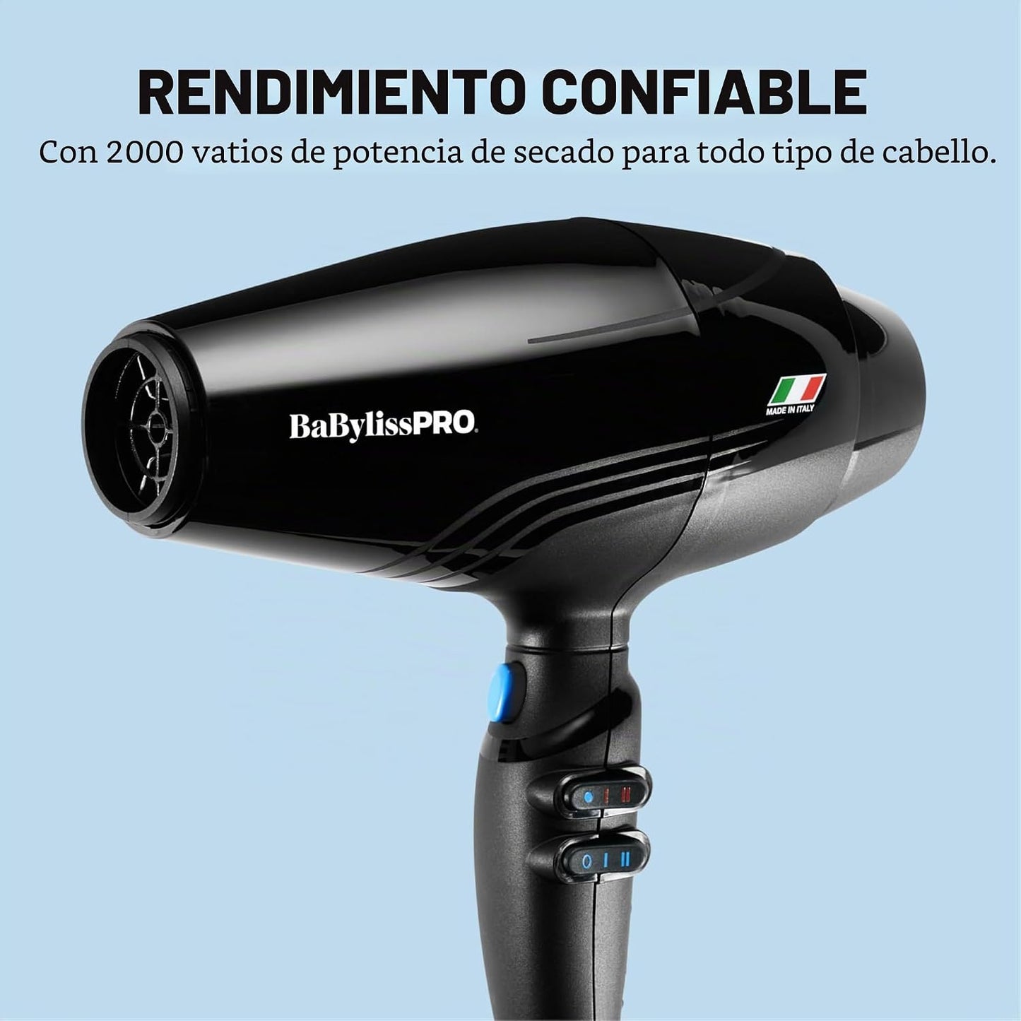 BaBylissPRO Secador de pelo, Nano Titanium Rapido 2000 vatios secad...
