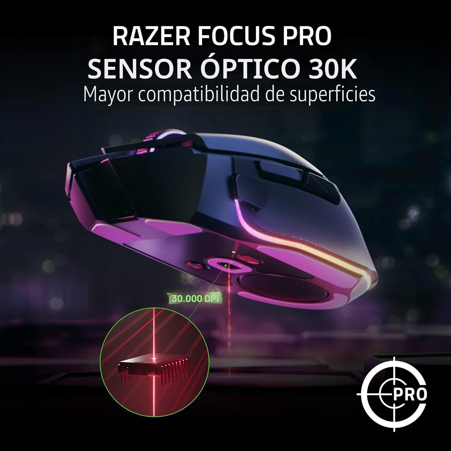Razer Basilisk V3 Pro - Ratón inalámbrico RGB personalizable para j...