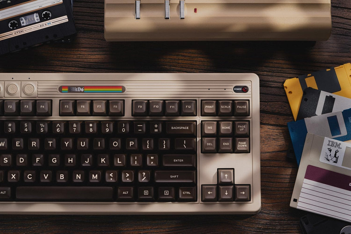 Teclado mecánico retro 8BitDo, teclado para juegos Bluetooth\/2.4G\...