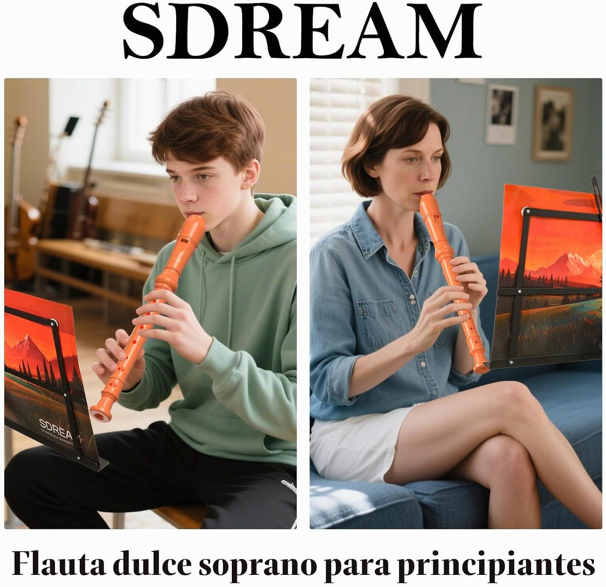 SDREAM Instrumento de Flauta Dulce Soprano para Niños y Adultos - F...
