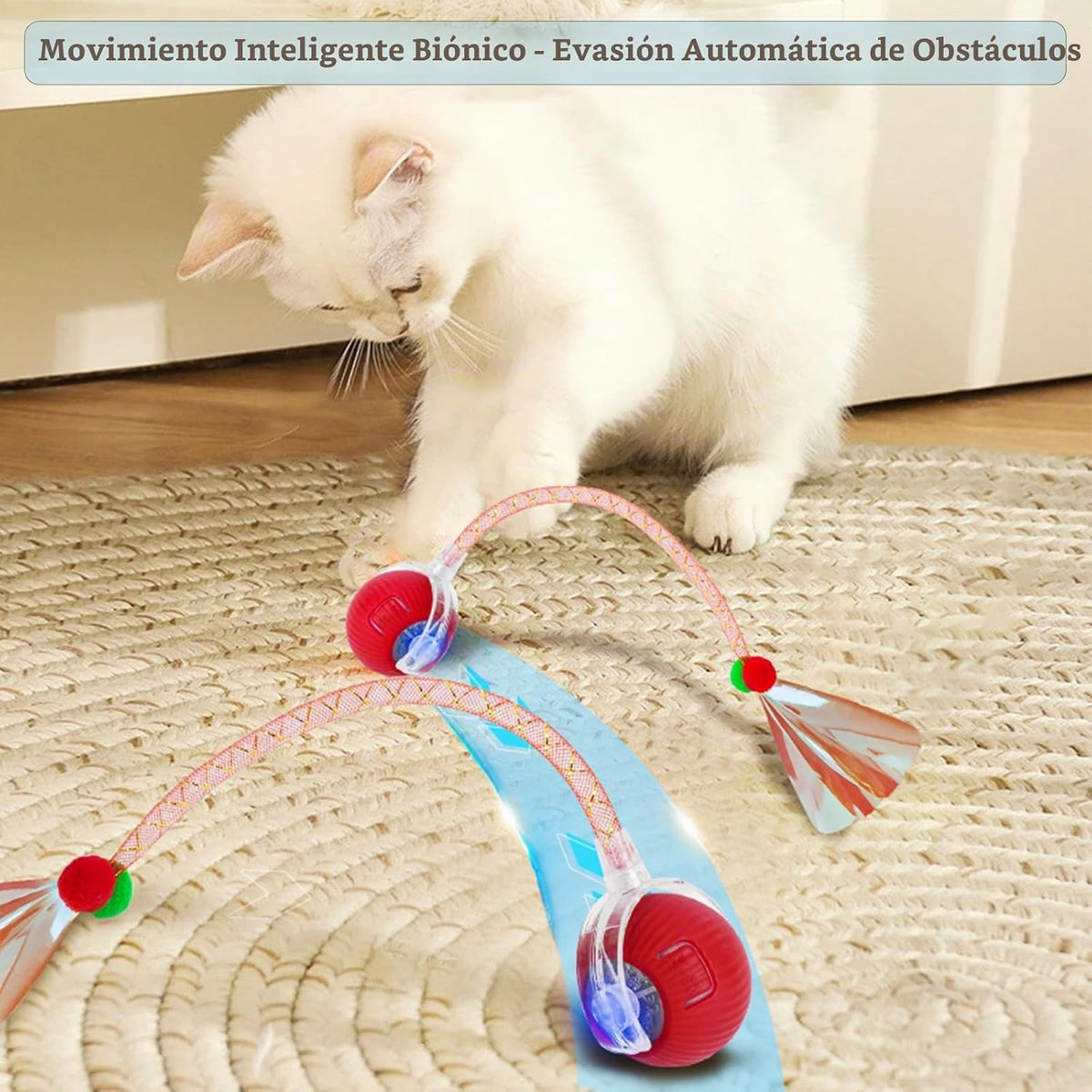 Yaruiguang Nuevo Juguete de Pelota para Gatos Mejorado - Speedy Tai...