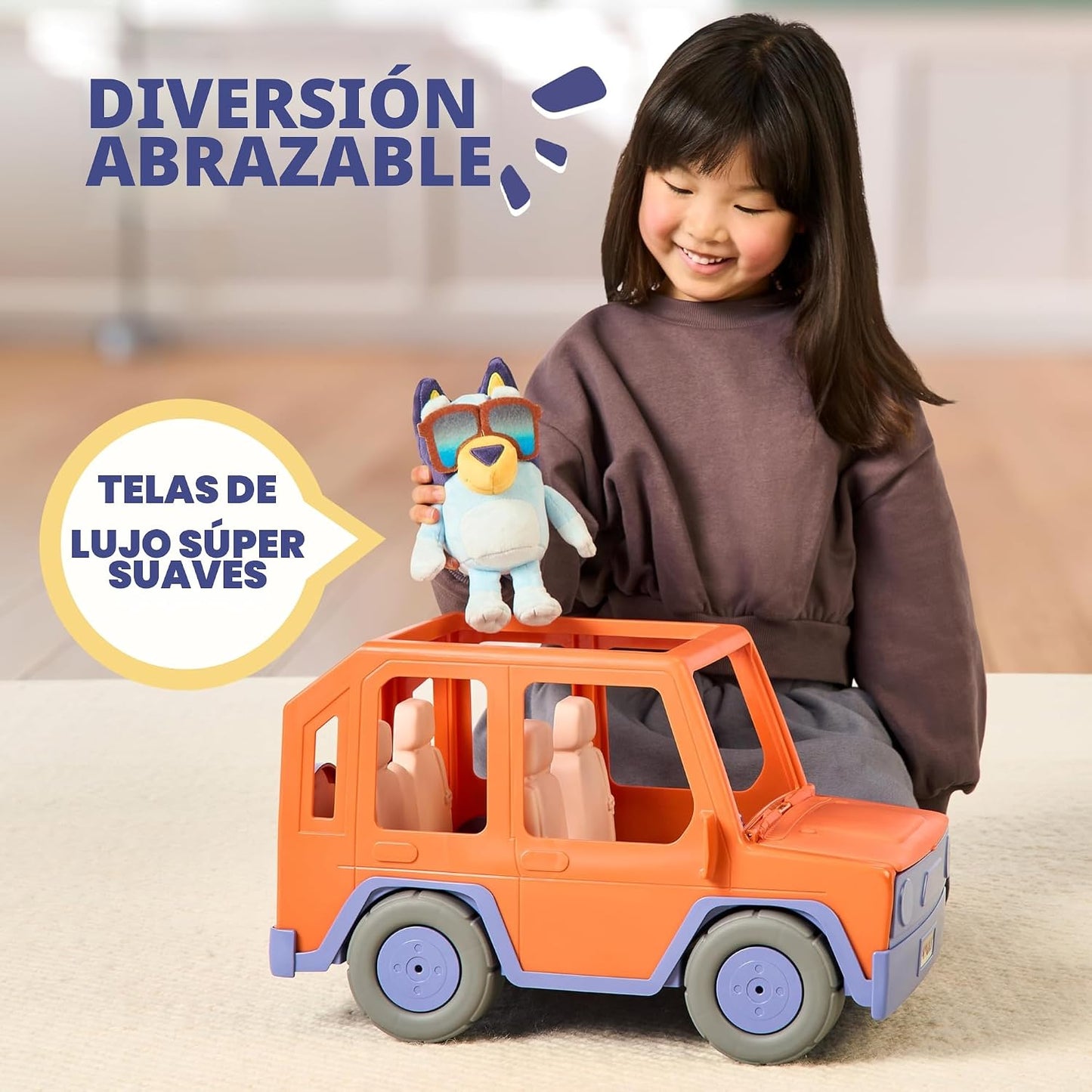 Bluey Big Heeler 4WD Gran Coche de Juguete, Coche de Juguete Intera...