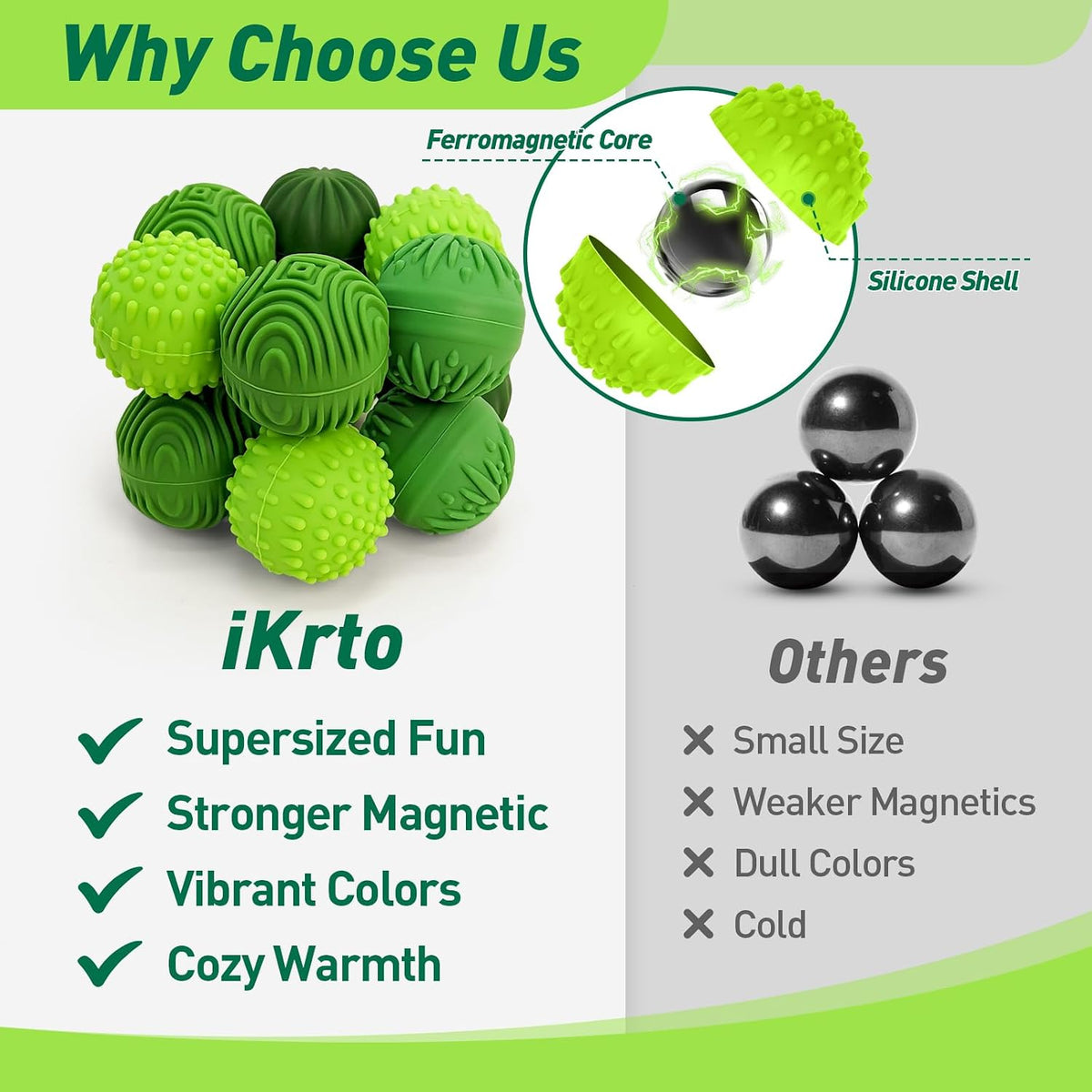 Pelotas Magnéticas Fidget para Adultos y Adolescentes \u2013 4PCS J...