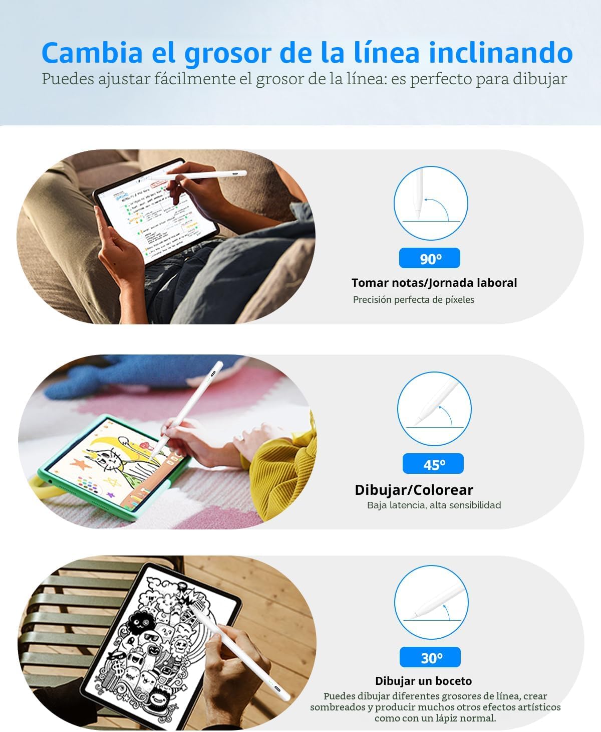 MYSTILUCK - Lápiz capacitivo para iPad 11ª y 10ª generación - Carga...