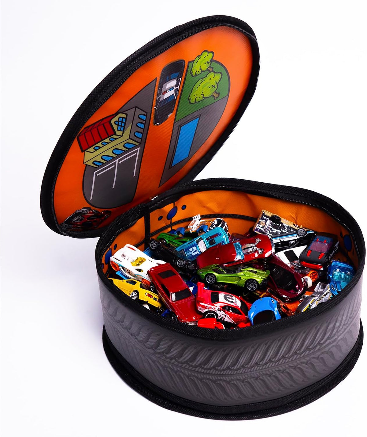 Hot Wheels ZipBin Wheelie Track Pack - Almacenamiento portátil de a...