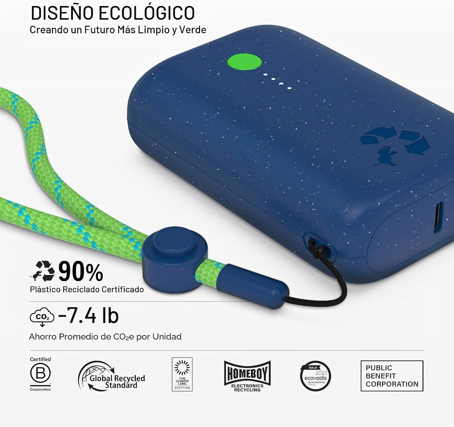 Nimble Champ Cargador Portátil, Batería Externa de 10,000mAh Carga...