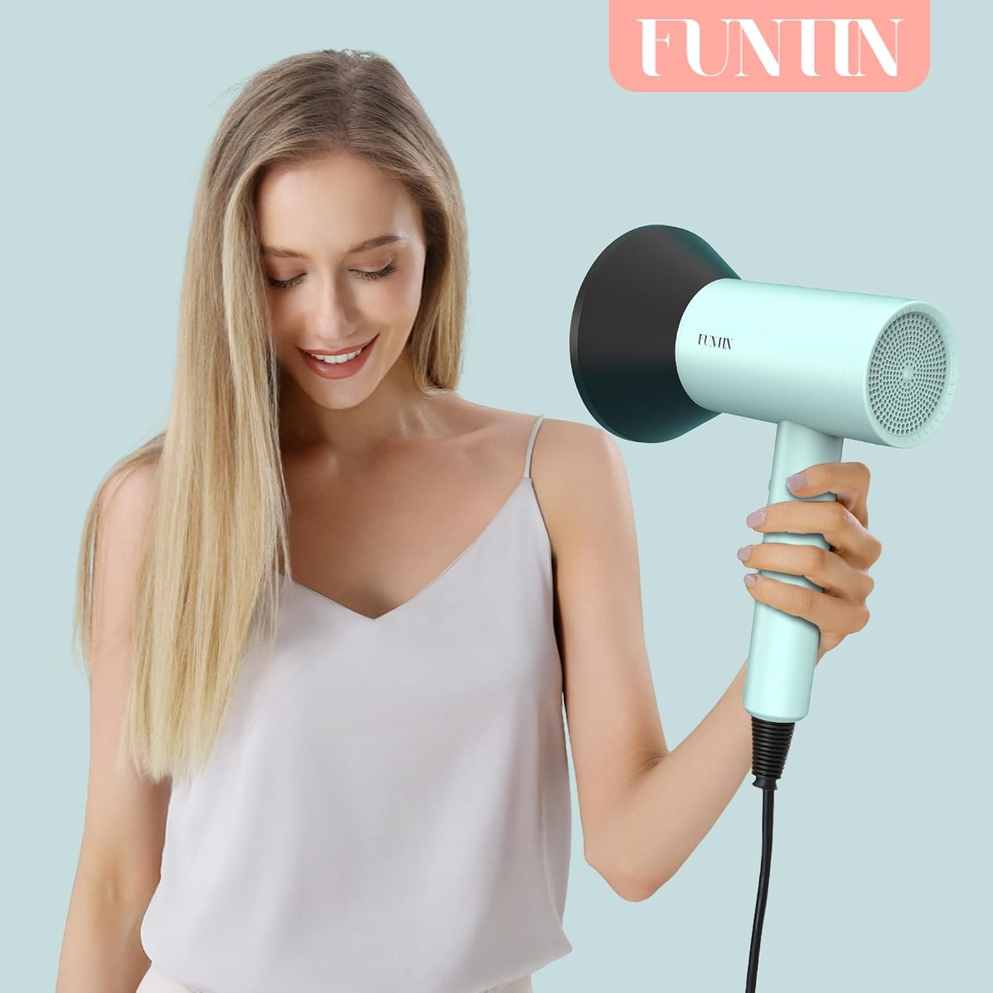 Funtin Secador de Pelo Secador de Pelo con Difusor Cepillo Peine 18...