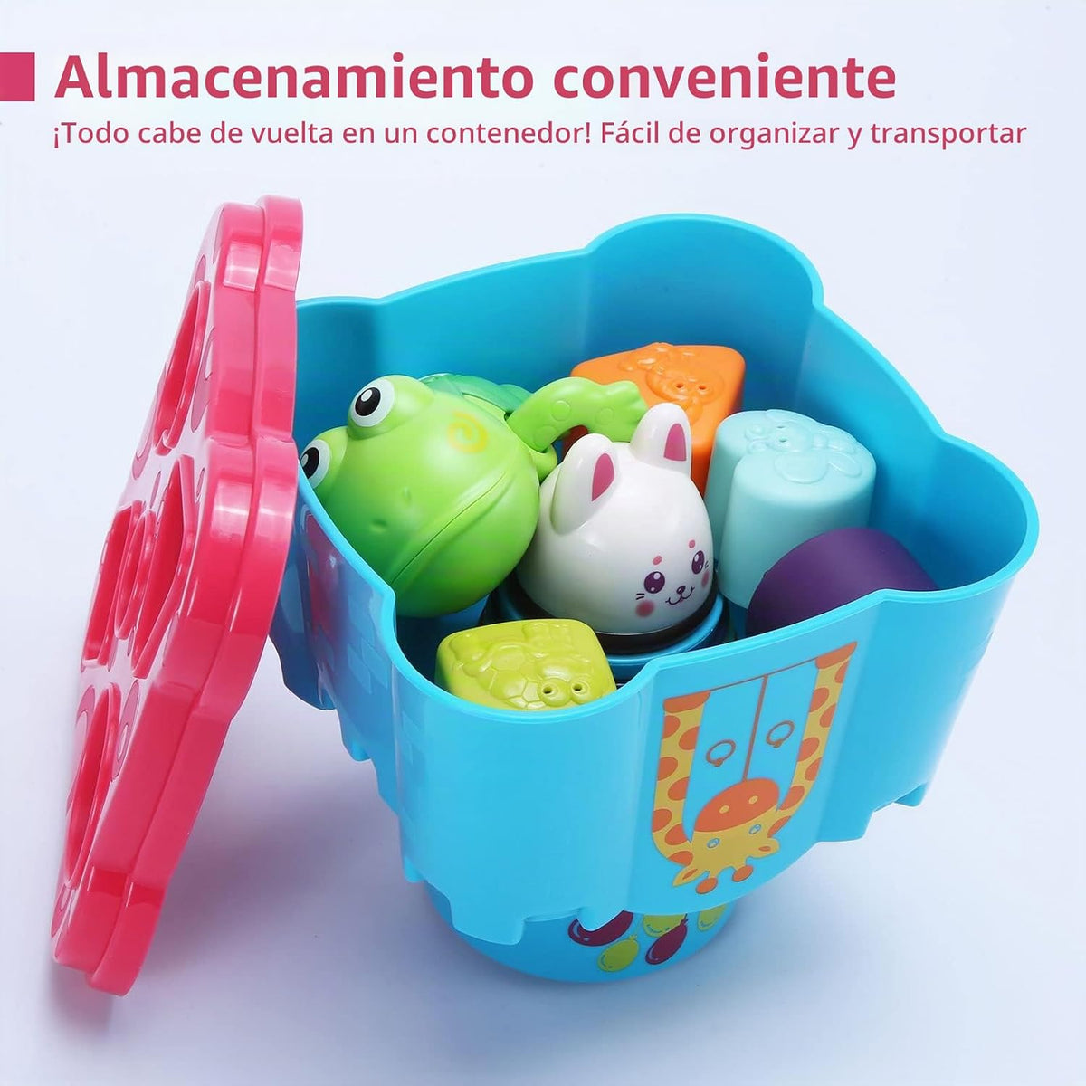 LTKFFFdp - Juguetes apilables para bebés de 1 a 3 años, clasificado...