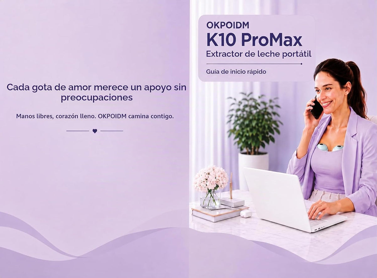 Extractor de leche portátil, OKPOIDM eléctrico manos libres, portát...