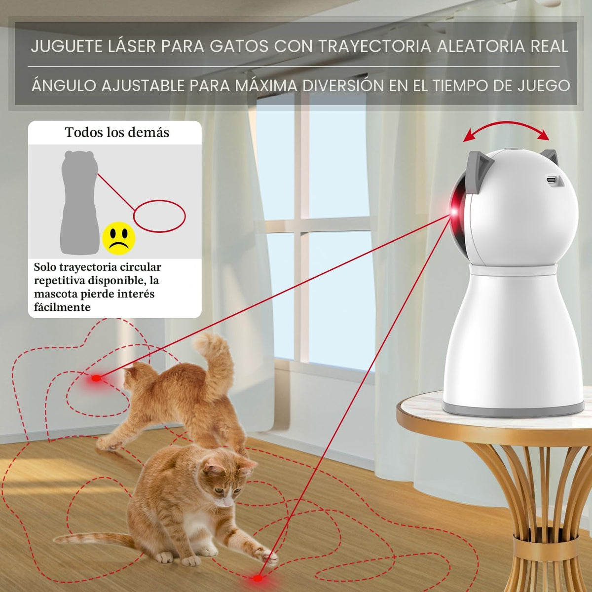 YVE LIFE Juguetes Láser para Gatos de Interior, Juguete Láser Autom...