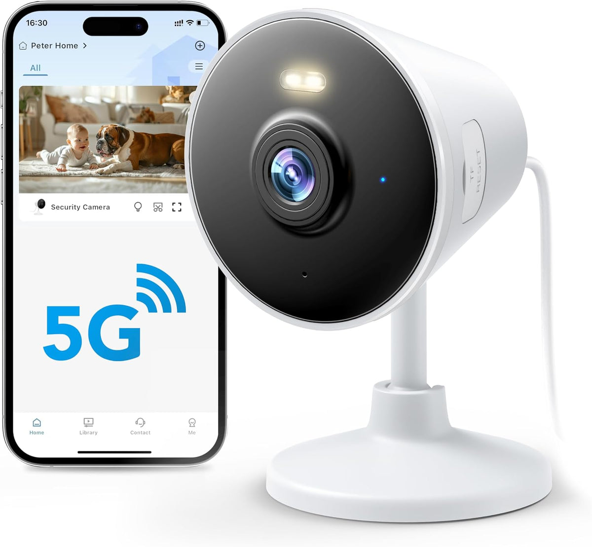 Rocktone cámara de seguridad 5G y 2.4G para interior\/exterior del...