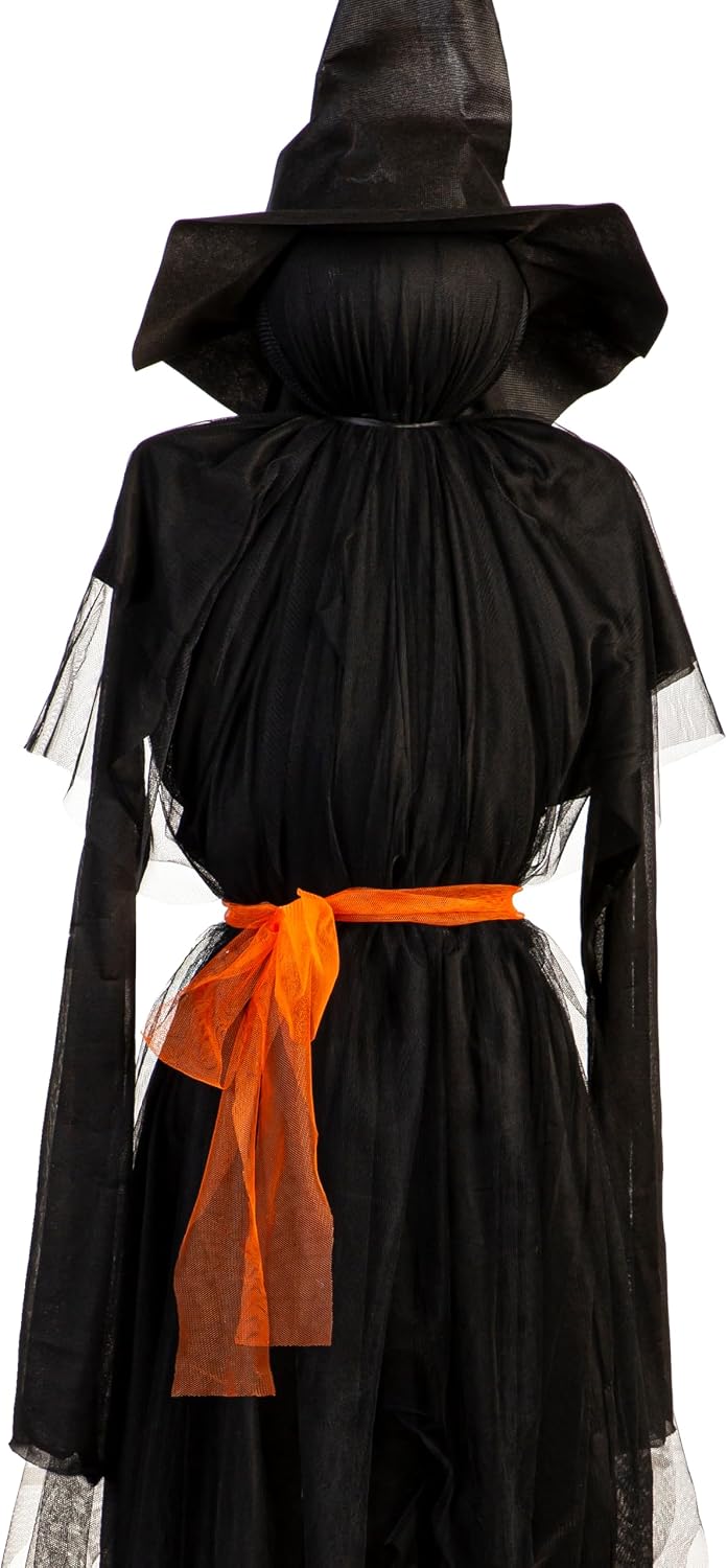 Evergreen Brujas Negras LED de Halloween de 6 pies con Sombreros y...