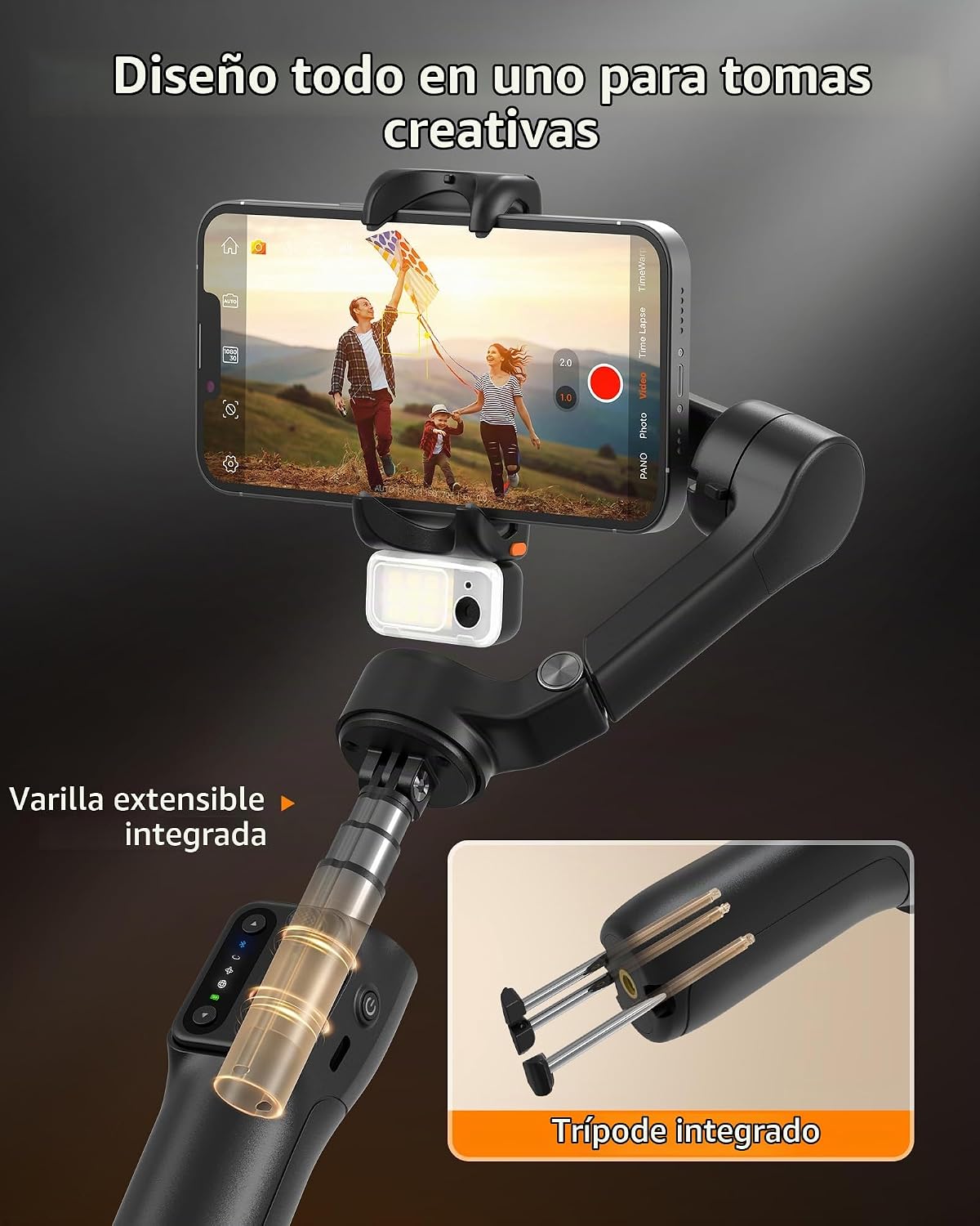 hohem iSteady V3 - Estabilizador de cardán para iPhone, cardán de t...