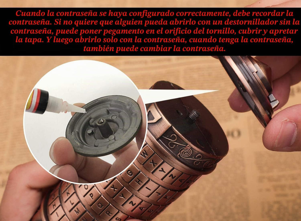 Cryptex Da Vinci Code Mini Cryptex Lock - Cajas de rompecabezas con...