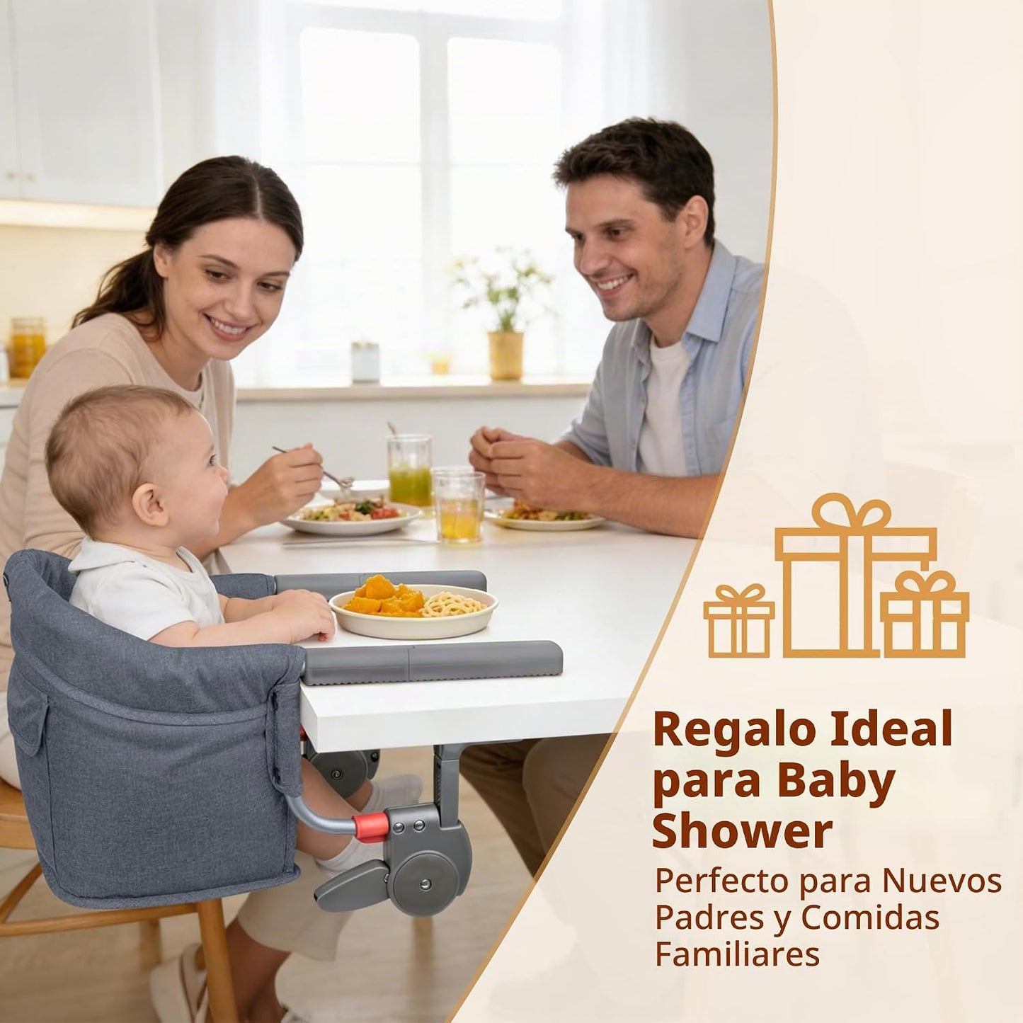 JOZZVE - Silla alta con gancho para bebé de 6 a 36 meses, instalaci...