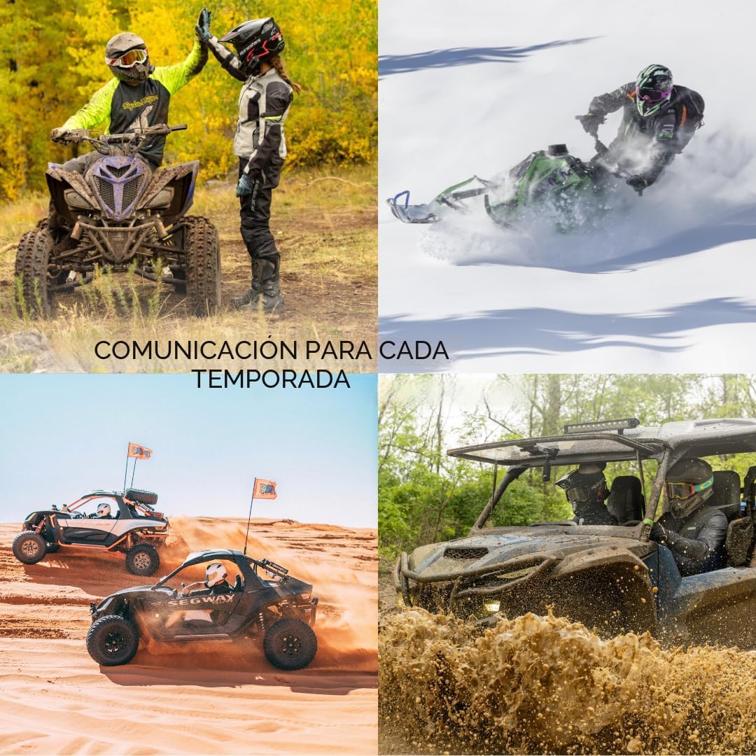 Cardo PACKTALK Edge para vehículos todo terreno, motos de nieve, ve...
