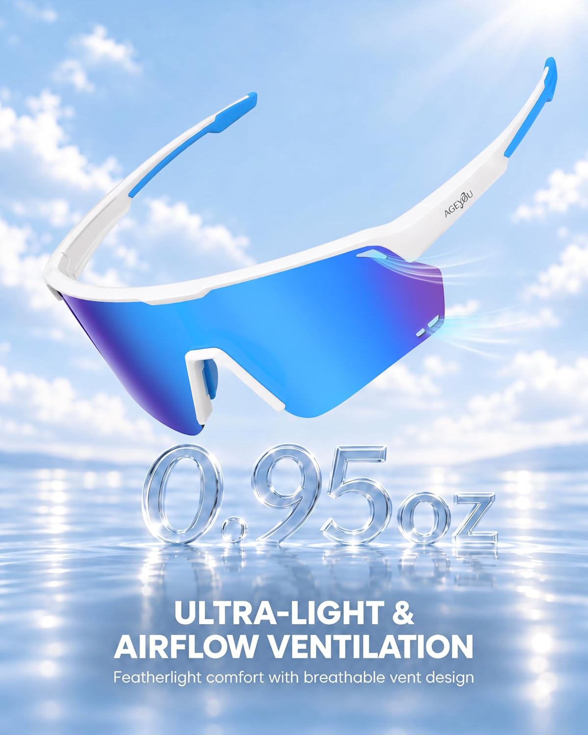 AGEYOU Gafas de sol deportivas polarizadas para hombres y mujeres |...
