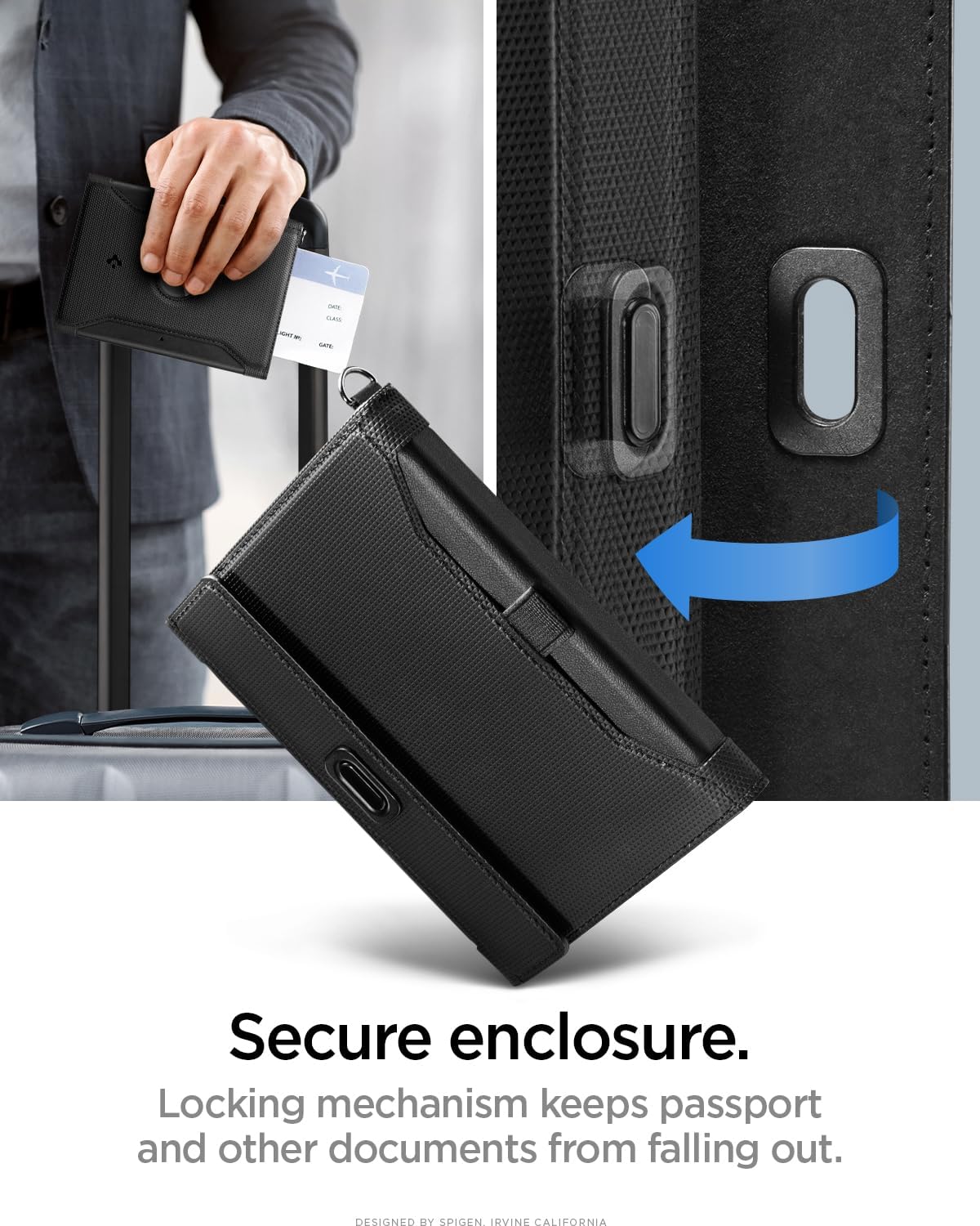 Spigen Life para pasaporte Funda para tarjeta con tecnología de blo...