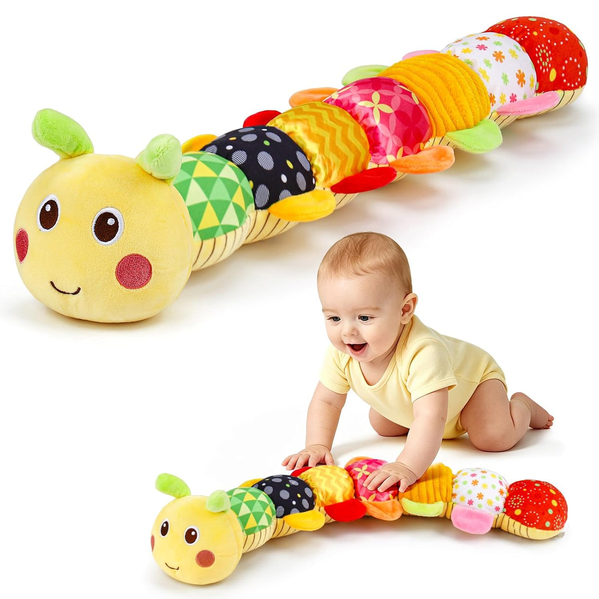 Topsochir Juguetes de oruga para bebés de 0 a 3 a 6 meses, animal d...
