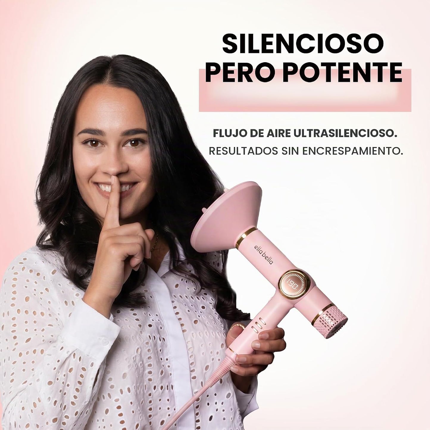 ELLA BELLA® - Secador de pelo iónico profesional con difusor \u2022...