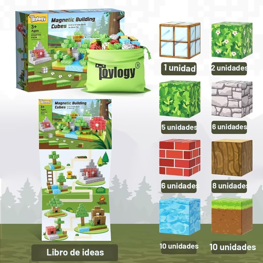 Bloques Magnéticos - Construye Mi Mundo Magnético, Juguetes Magnéti...