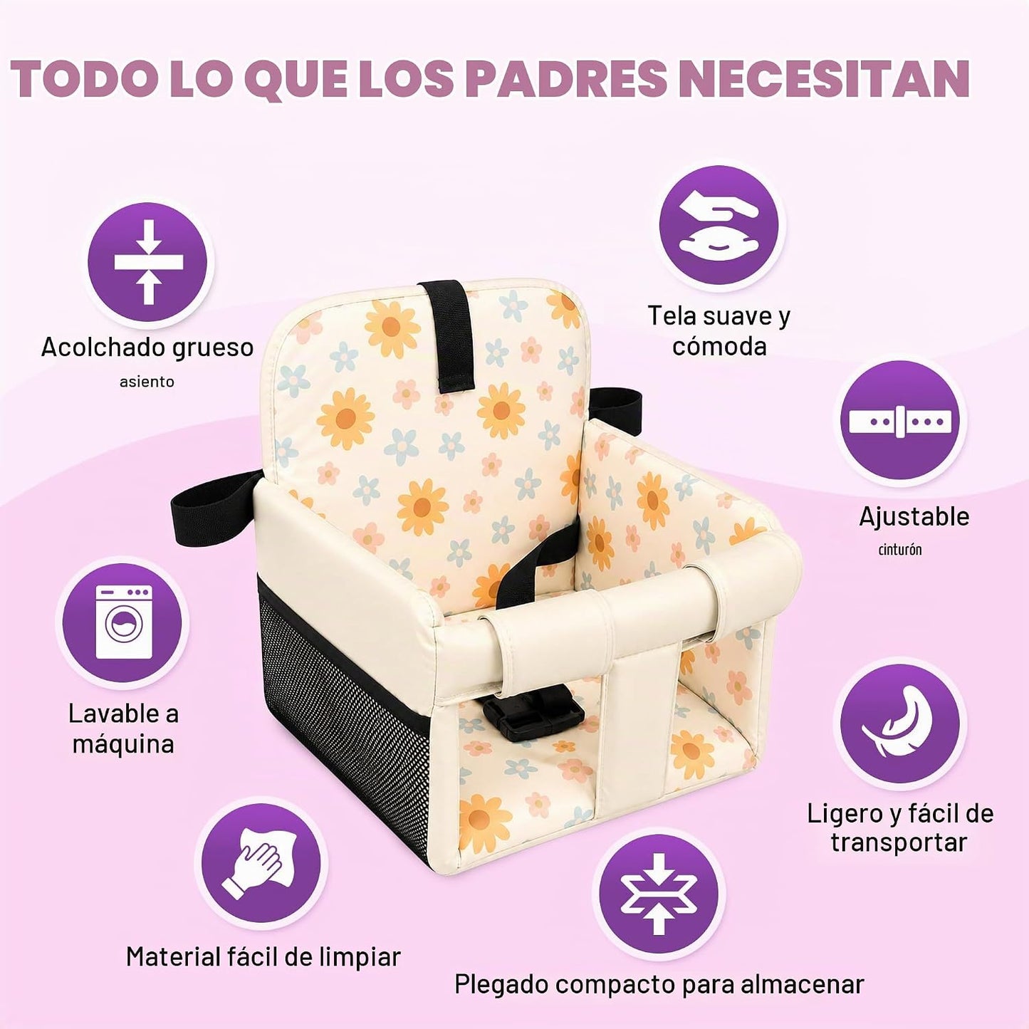 JoSeat Funda de asiento para bebé, diseño floral | Protector de asi...