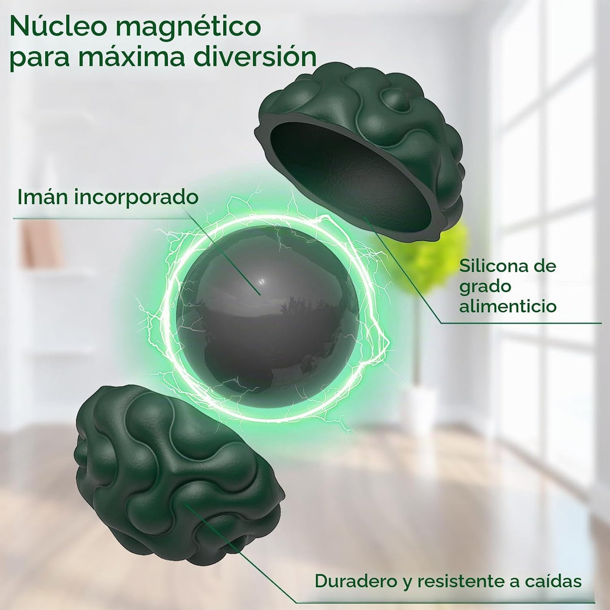 Bolas Magnéticas de Silicona, Juguetes para Personas Inquietas para...