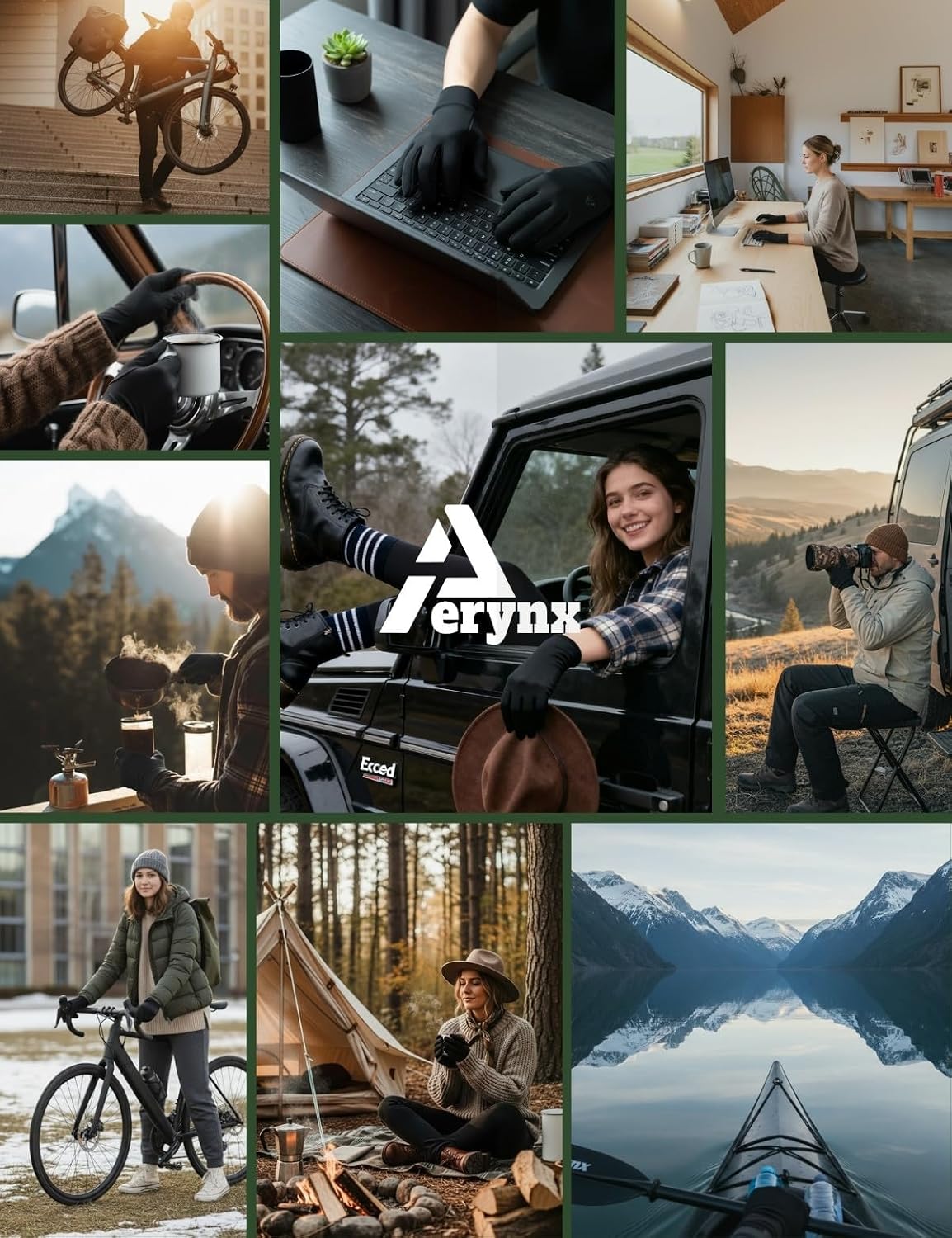 Aerynx Guantes de invierno para mujeres y hombres, para clima frío,...