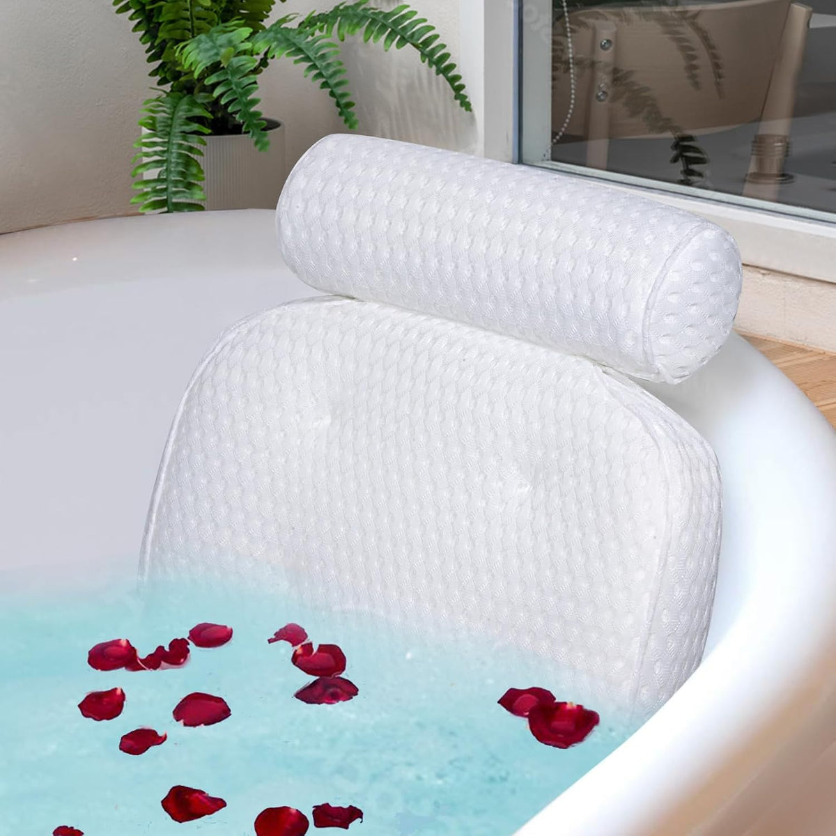 Almohada de baño para tina, soporte para cuello, cabeza y espalda c...